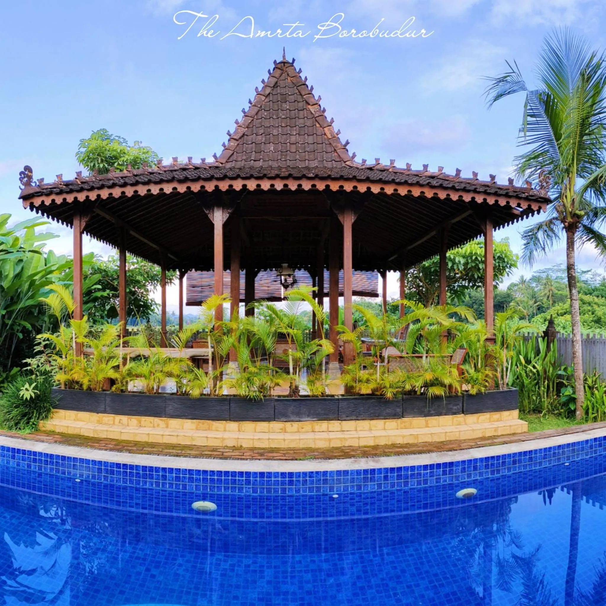 Garden view in The Amrta Borobudur