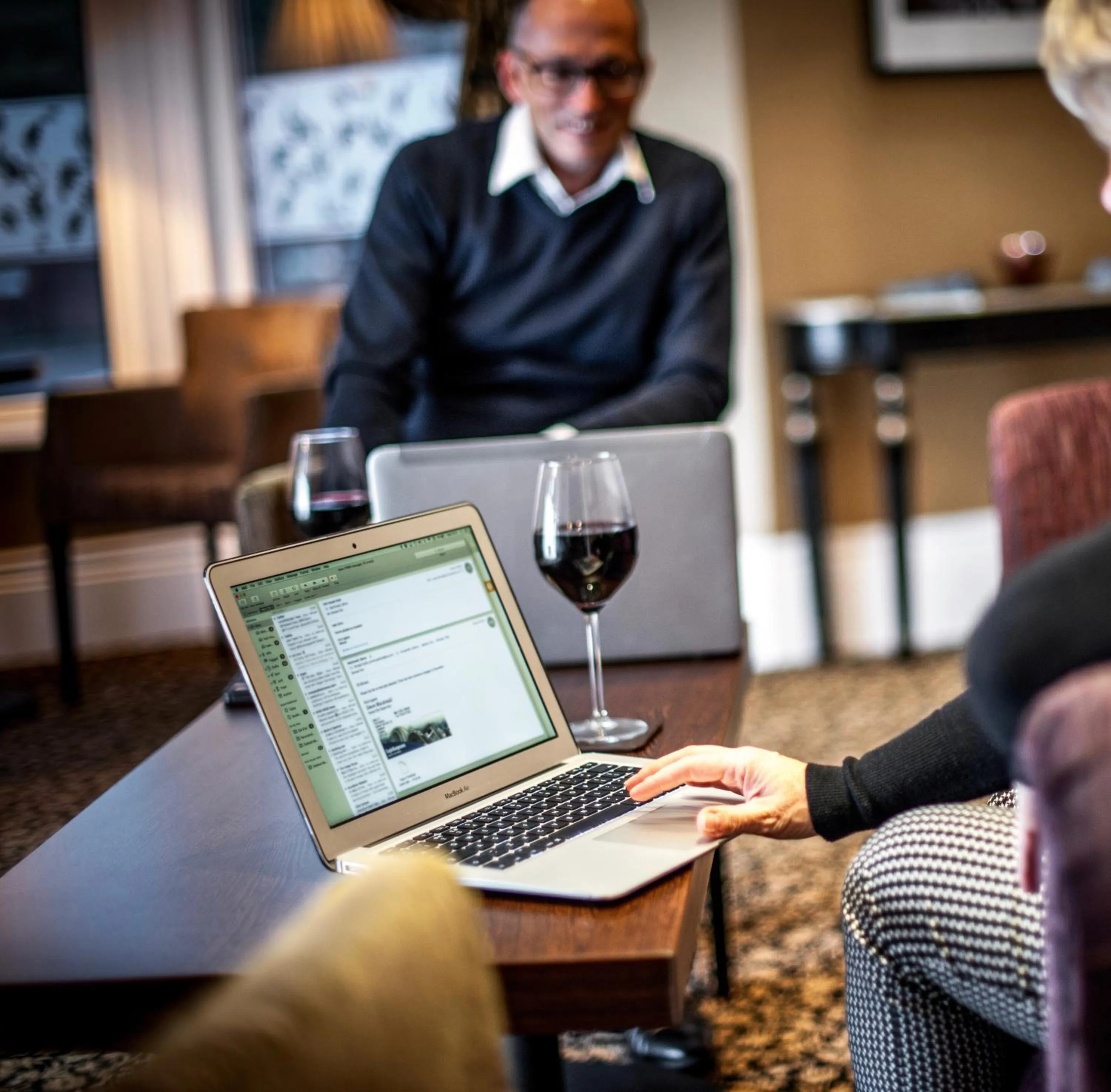 Communal lounge/ TV room in York House Hotel