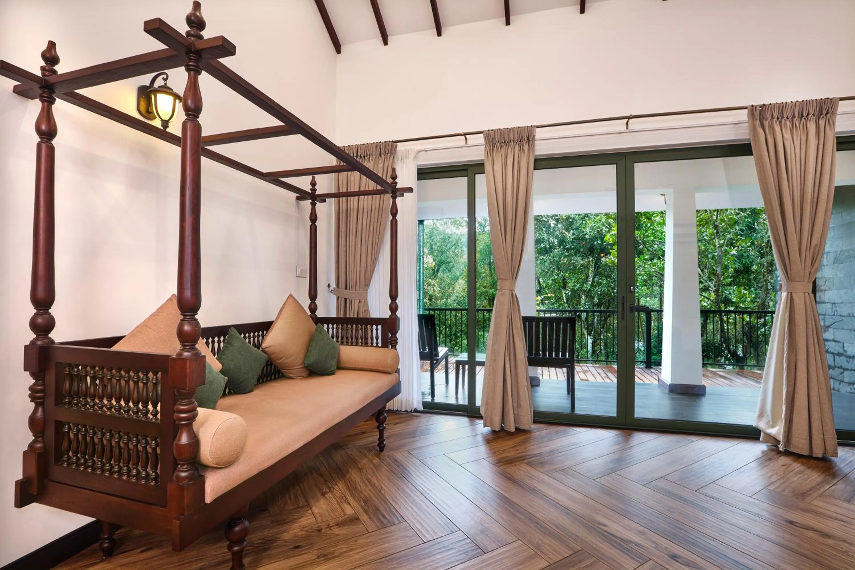 View (from property/room), Bed in Reen Resorts Aanavilasam Plantation Thekkady