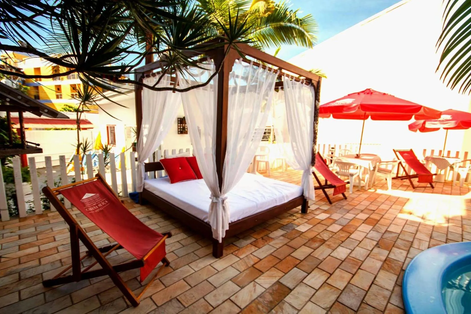 Swimming pool, Bed in Hotel Cabana Suiça