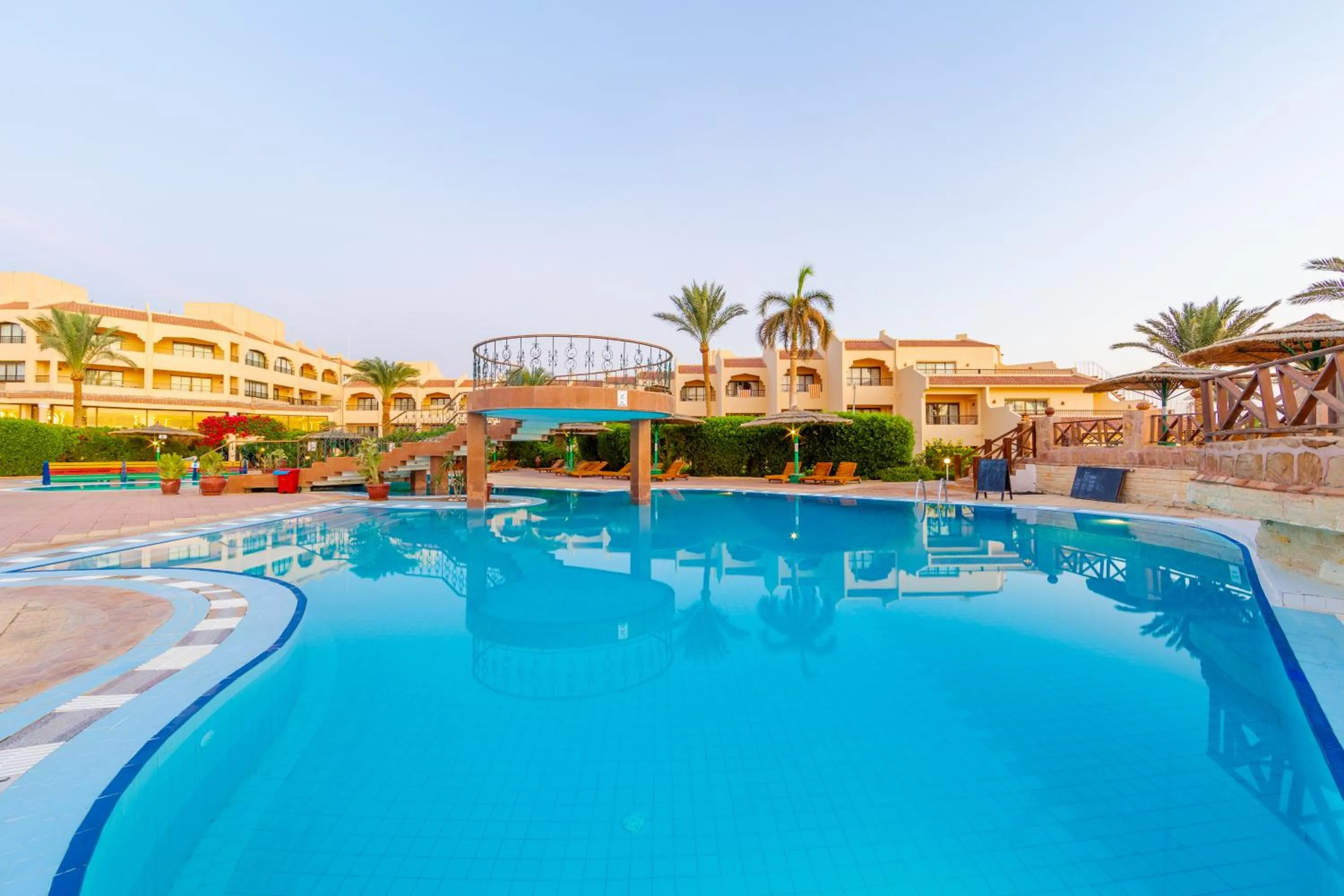 Pool view in Flamenco Beach & Resort Quseir