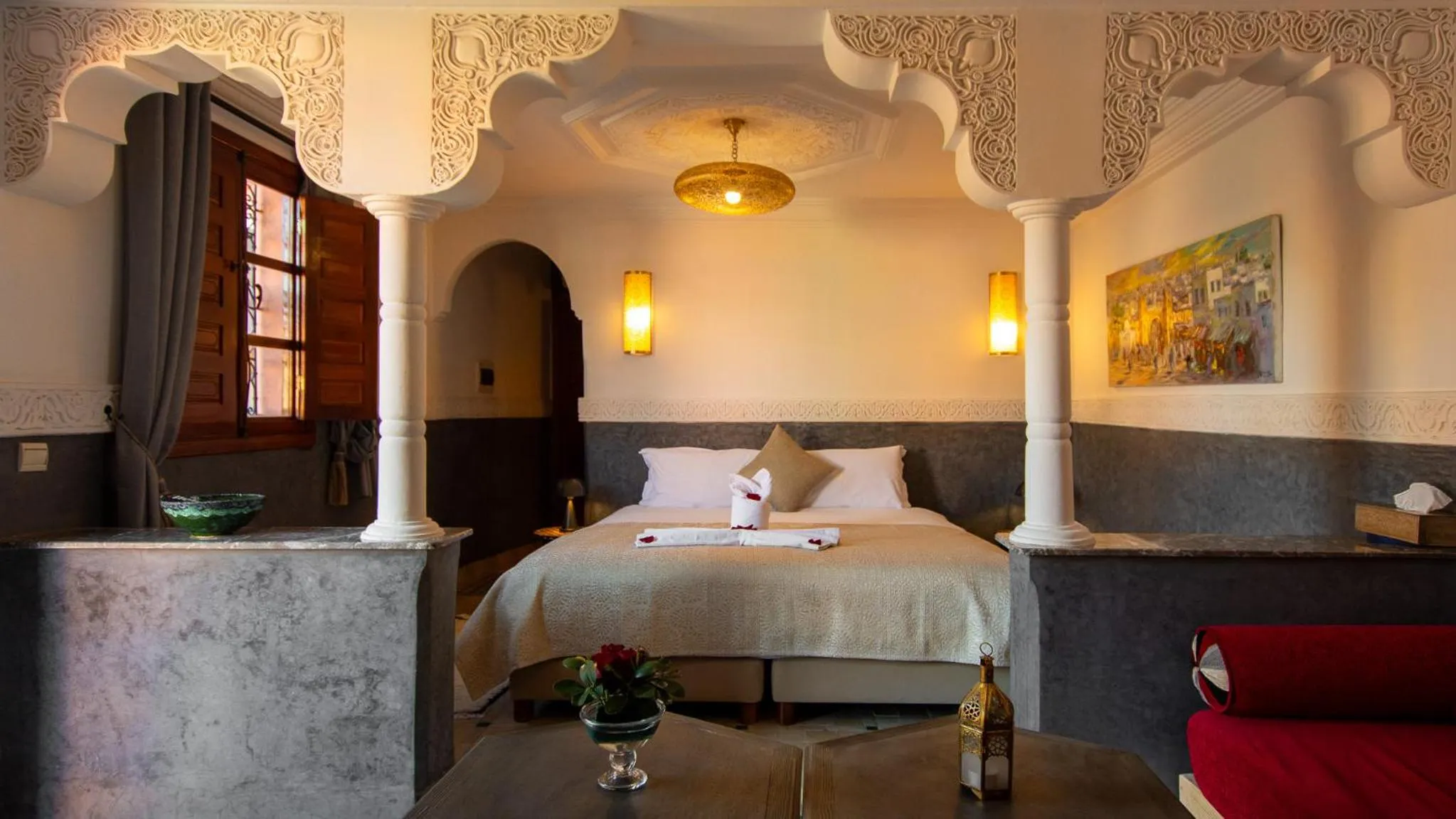 Bedroom, Bed in Riad Atlas Acacia