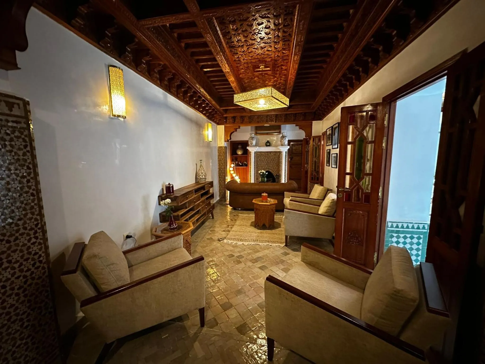 Living room in Riad Atlas Acacia