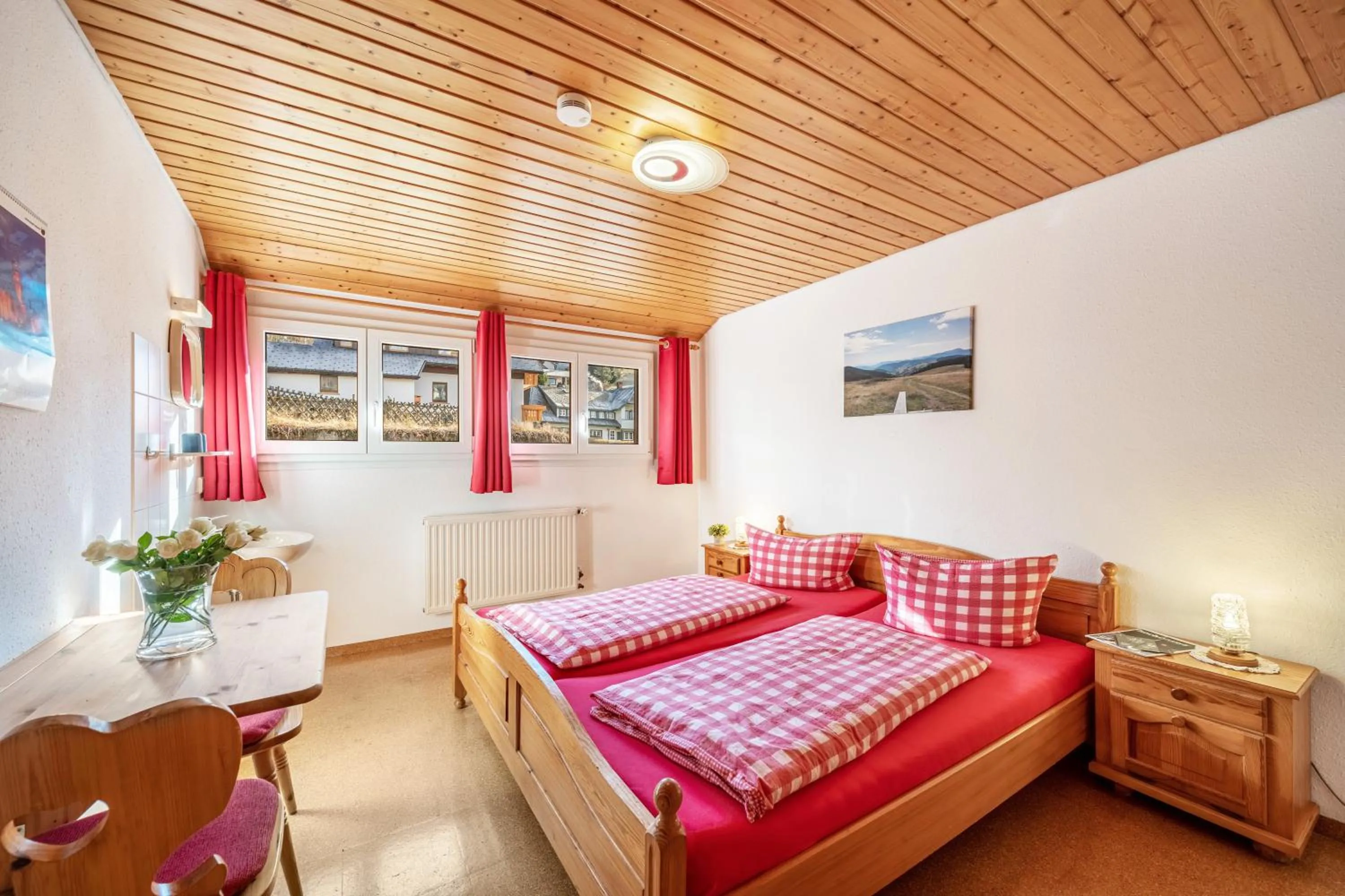 Living room, Bed in Haus Schöneck