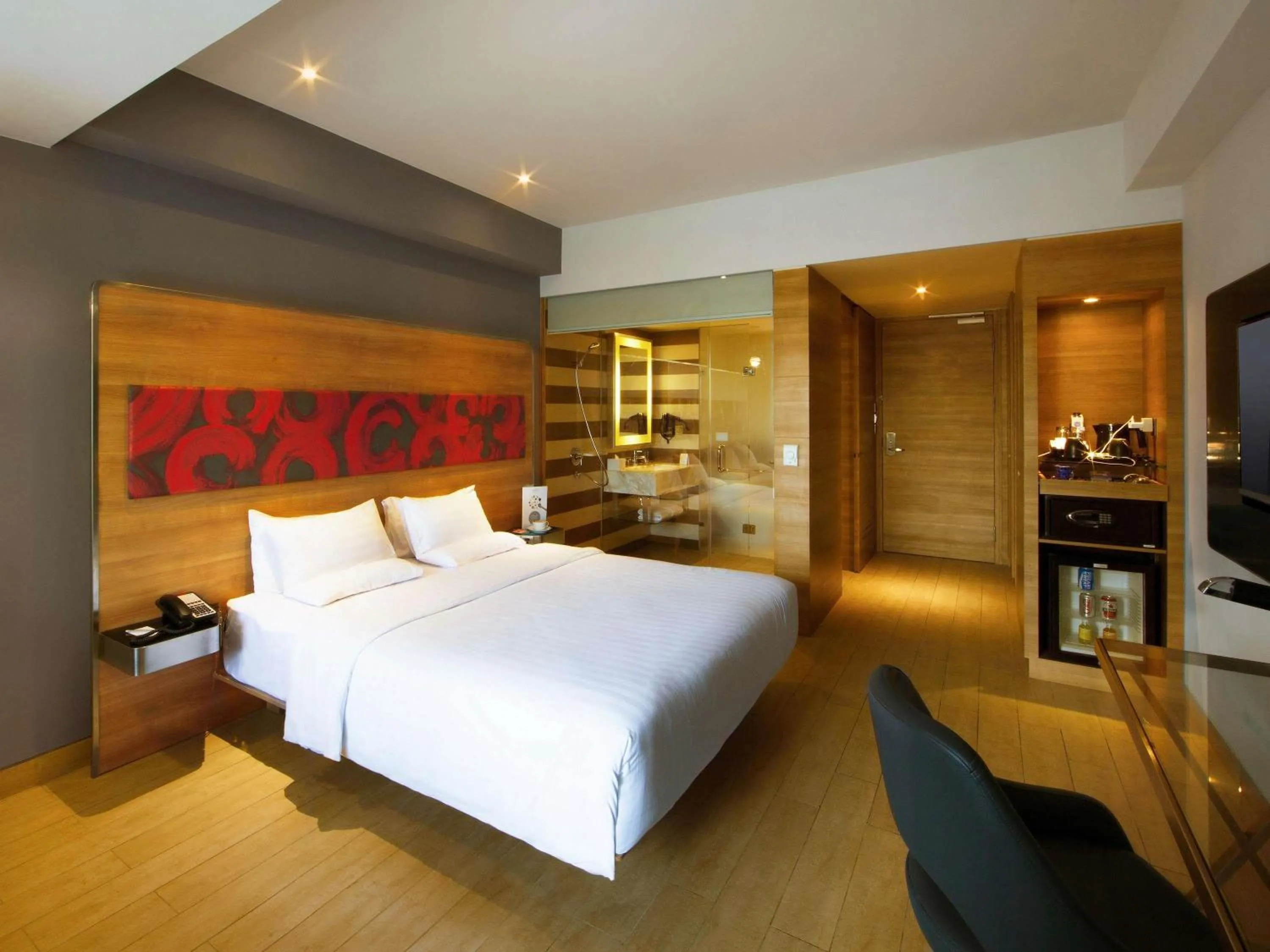 Property building, Bed in Novotel Pekanbaru