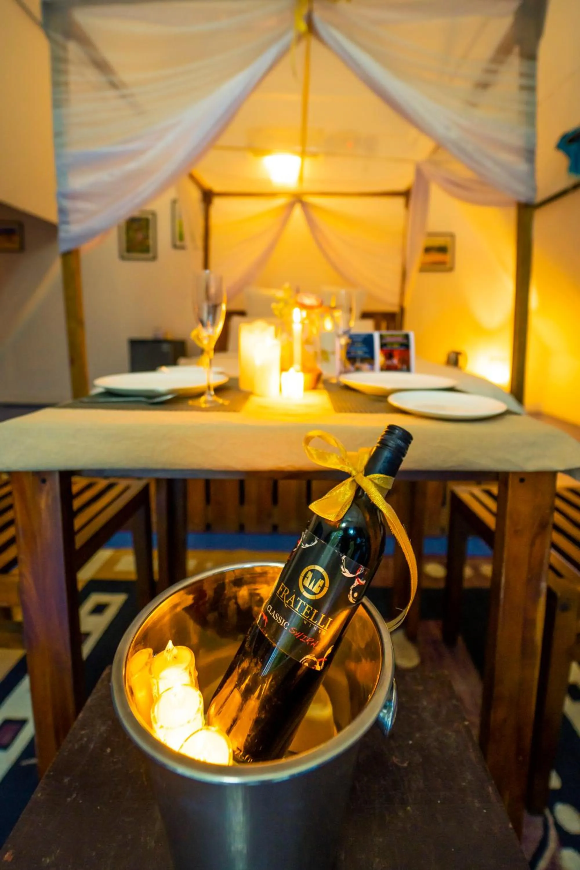 Bed in La La Land Resort Goa