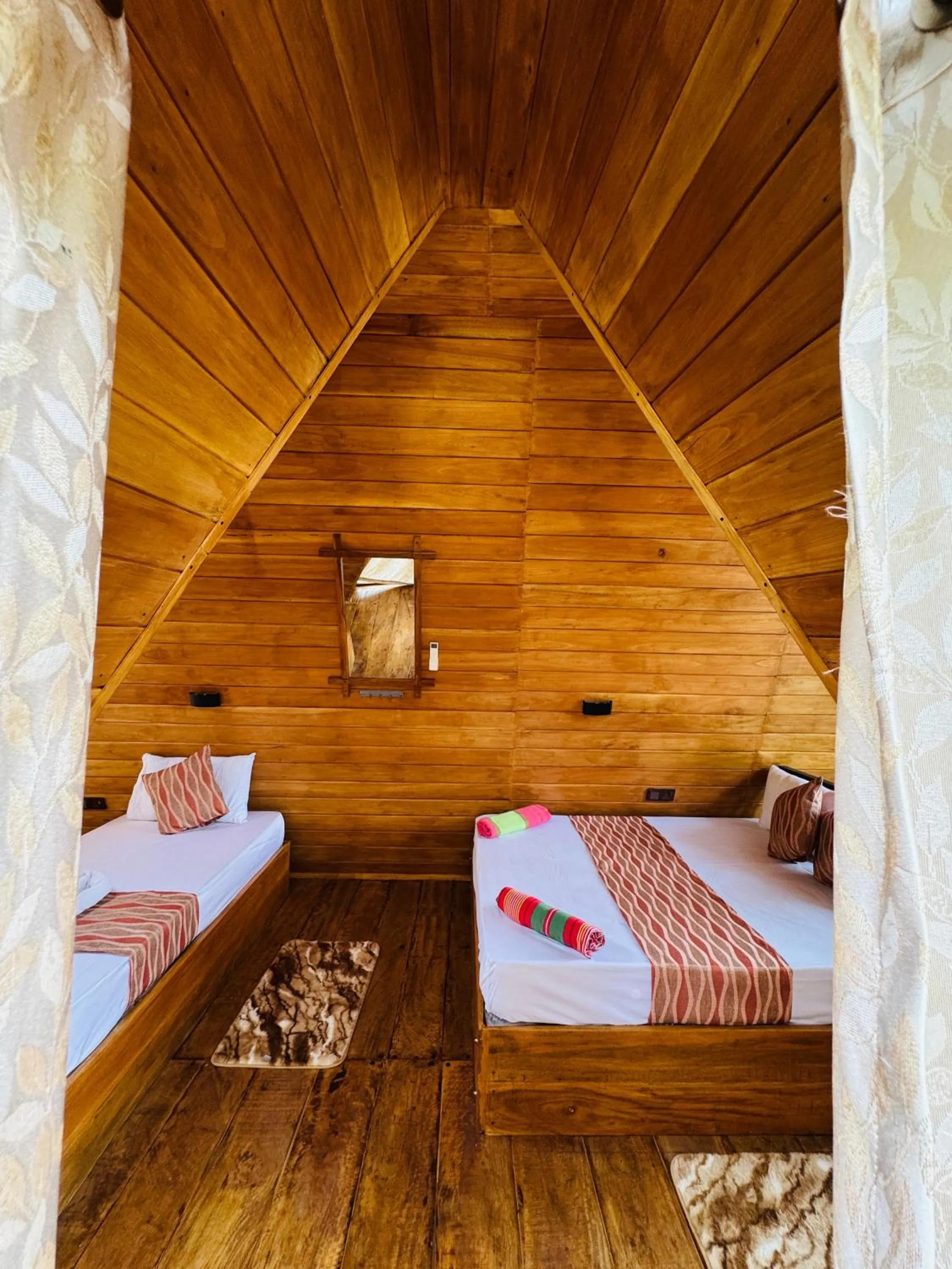 Bed in Sigiri Tarushan Home Stay