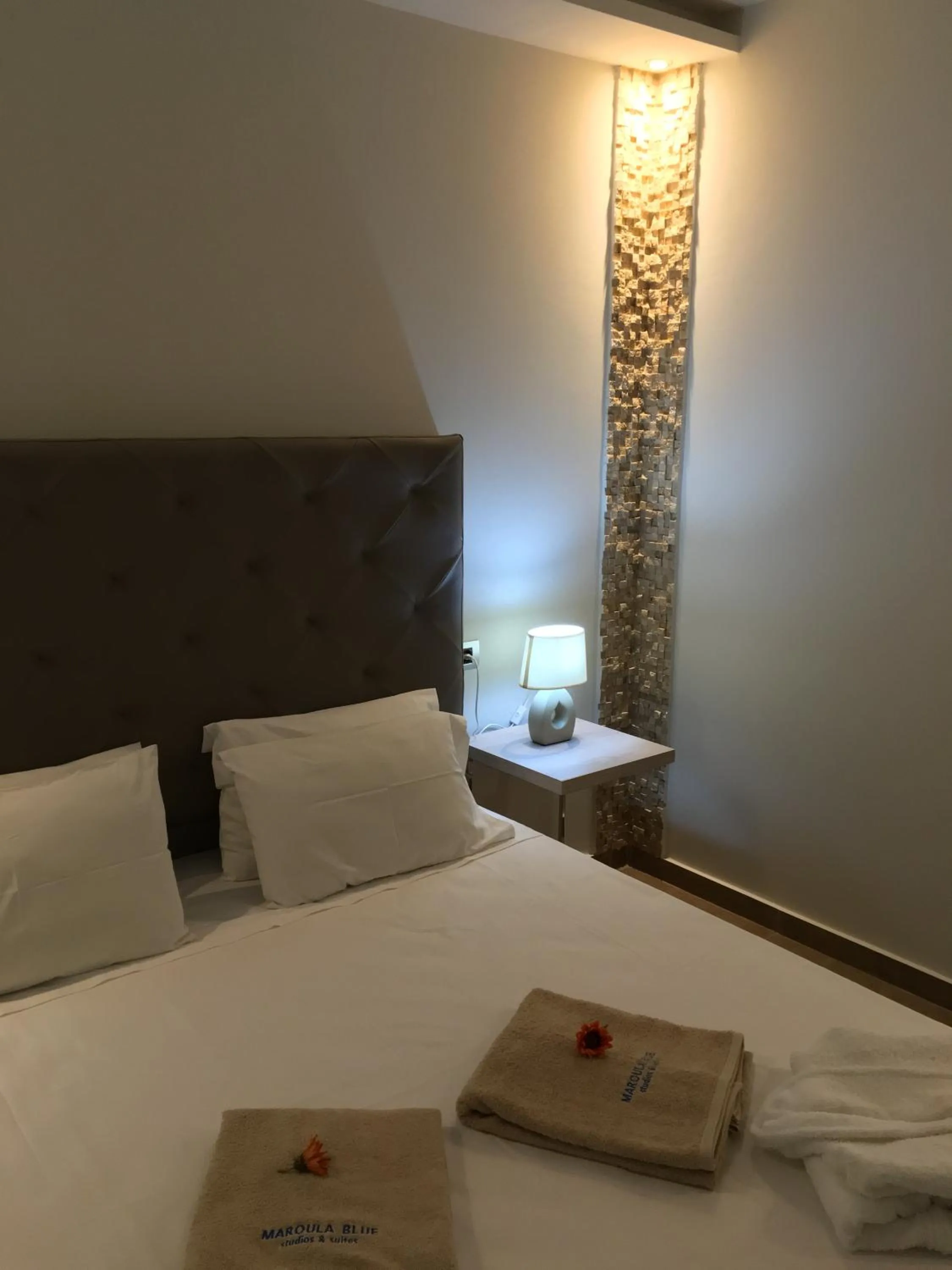 Decorative detail, Bed in Casa Blue Sarantis