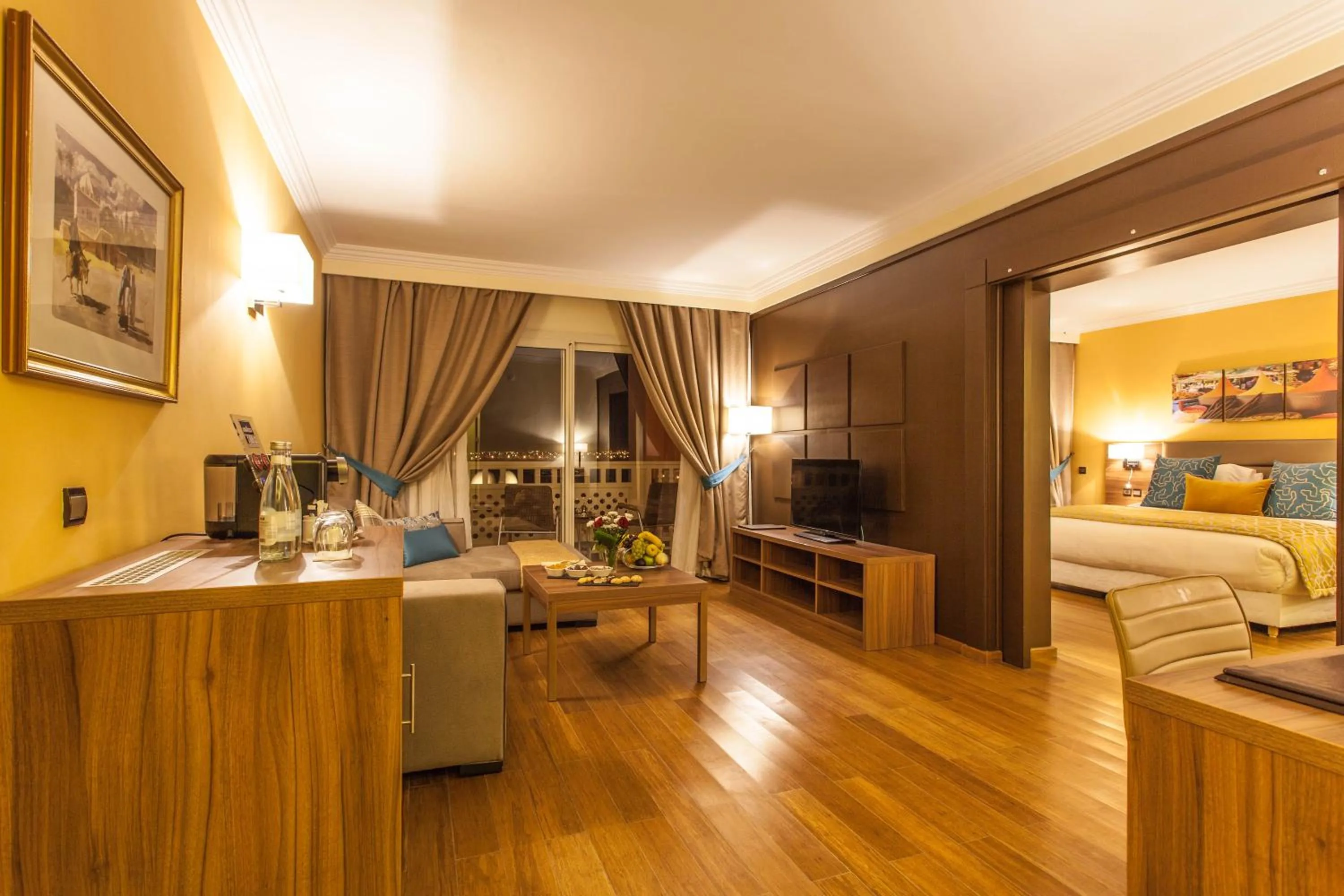 Living room, Bed in Savoy Le Grand Hotel Marrakech