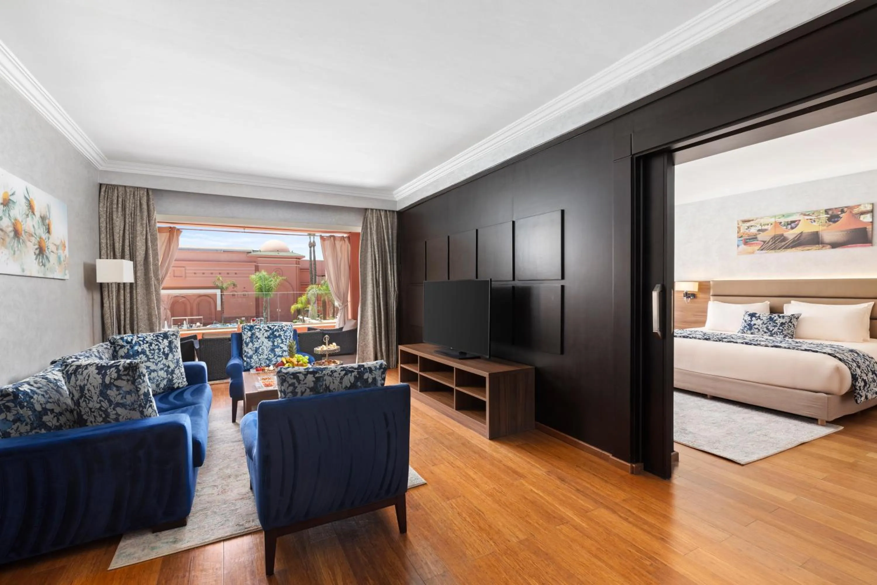 Living room, Bed in Savoy Le Grand Hotel Marrakech