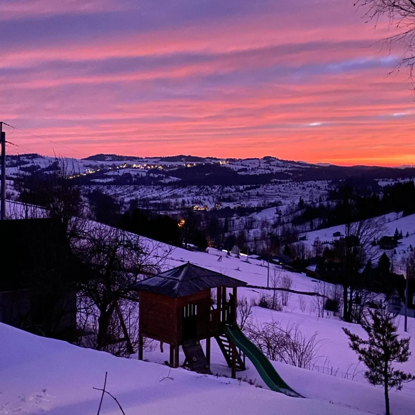 Winter in Siumno Izba B&B Brzegi