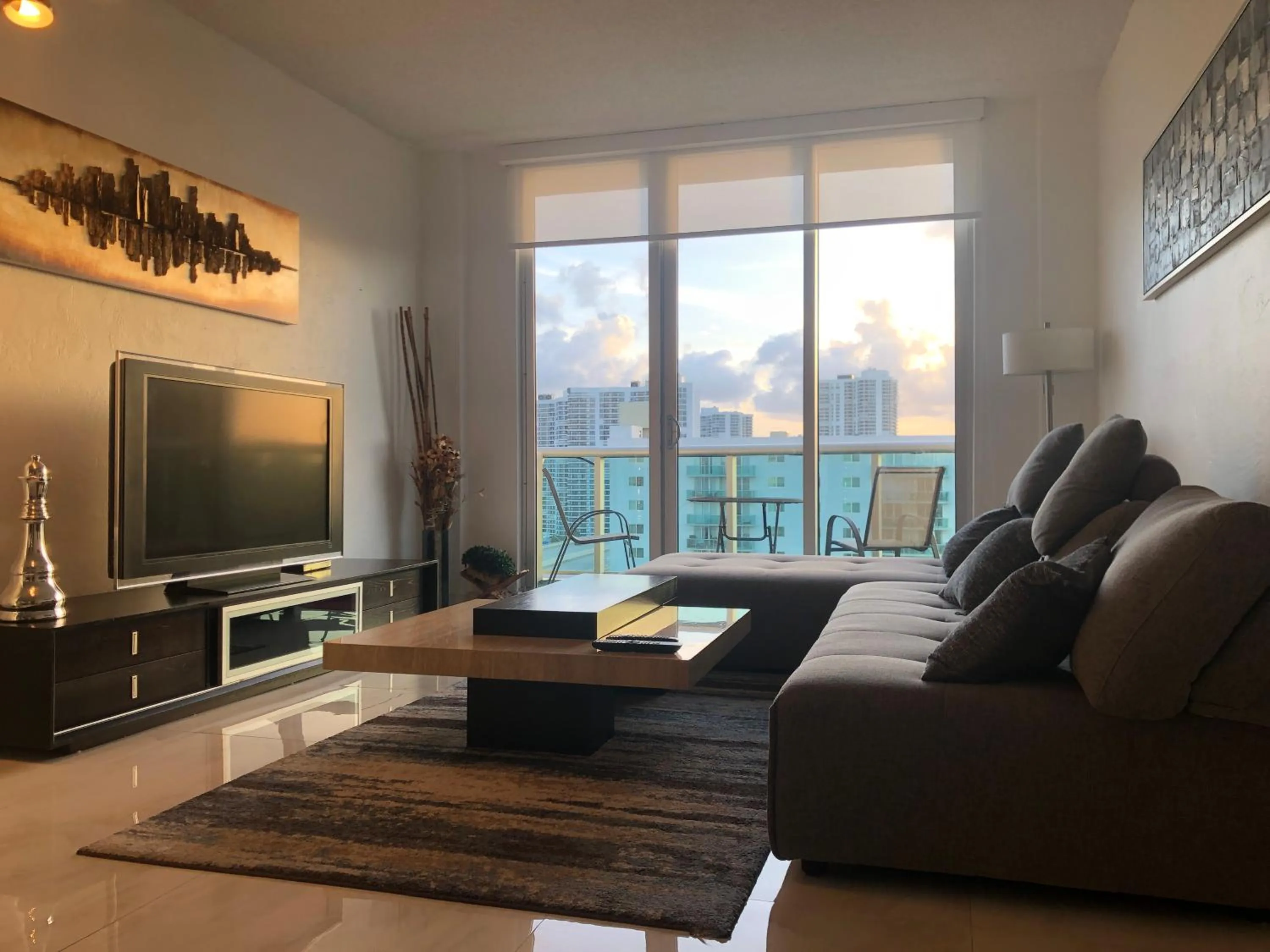 Living room in Penthouse Ocean Reserve