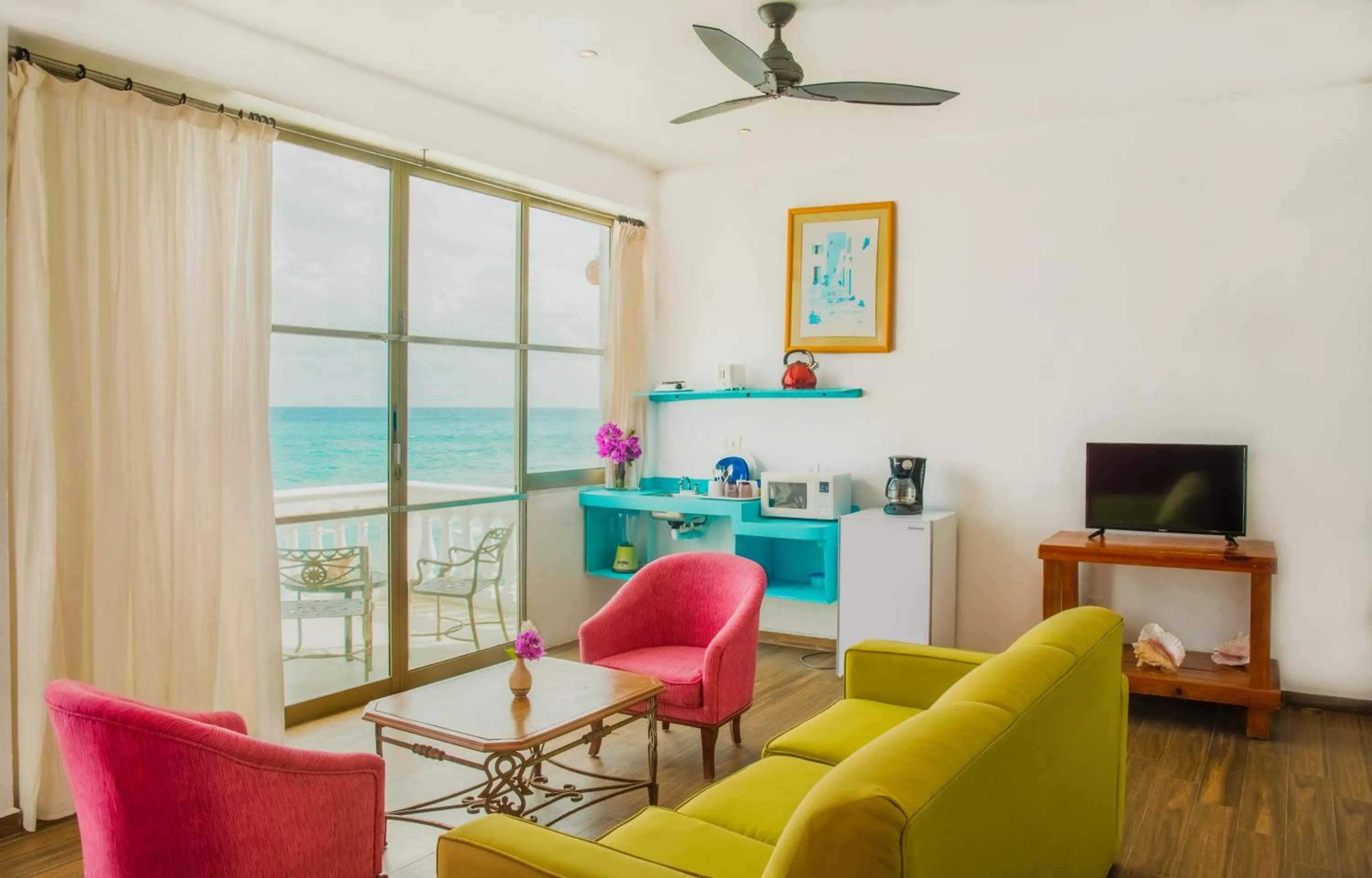 Living room in Villa Elena Isla Mujeres