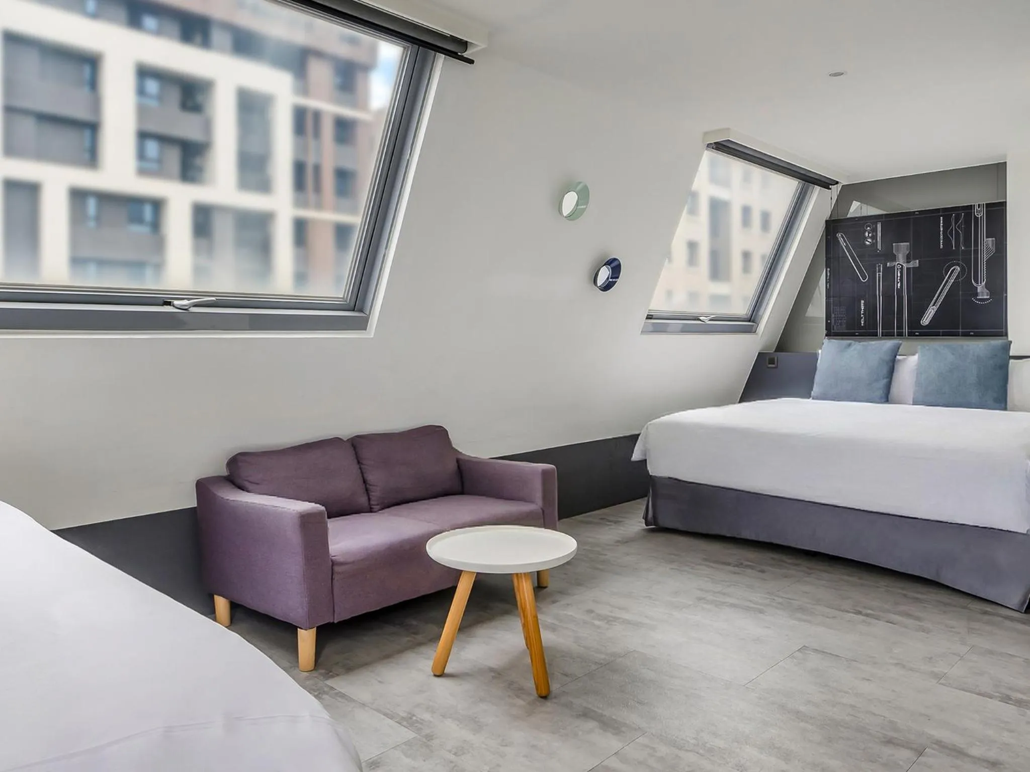 Bed in CHECK inn Taichung Liming