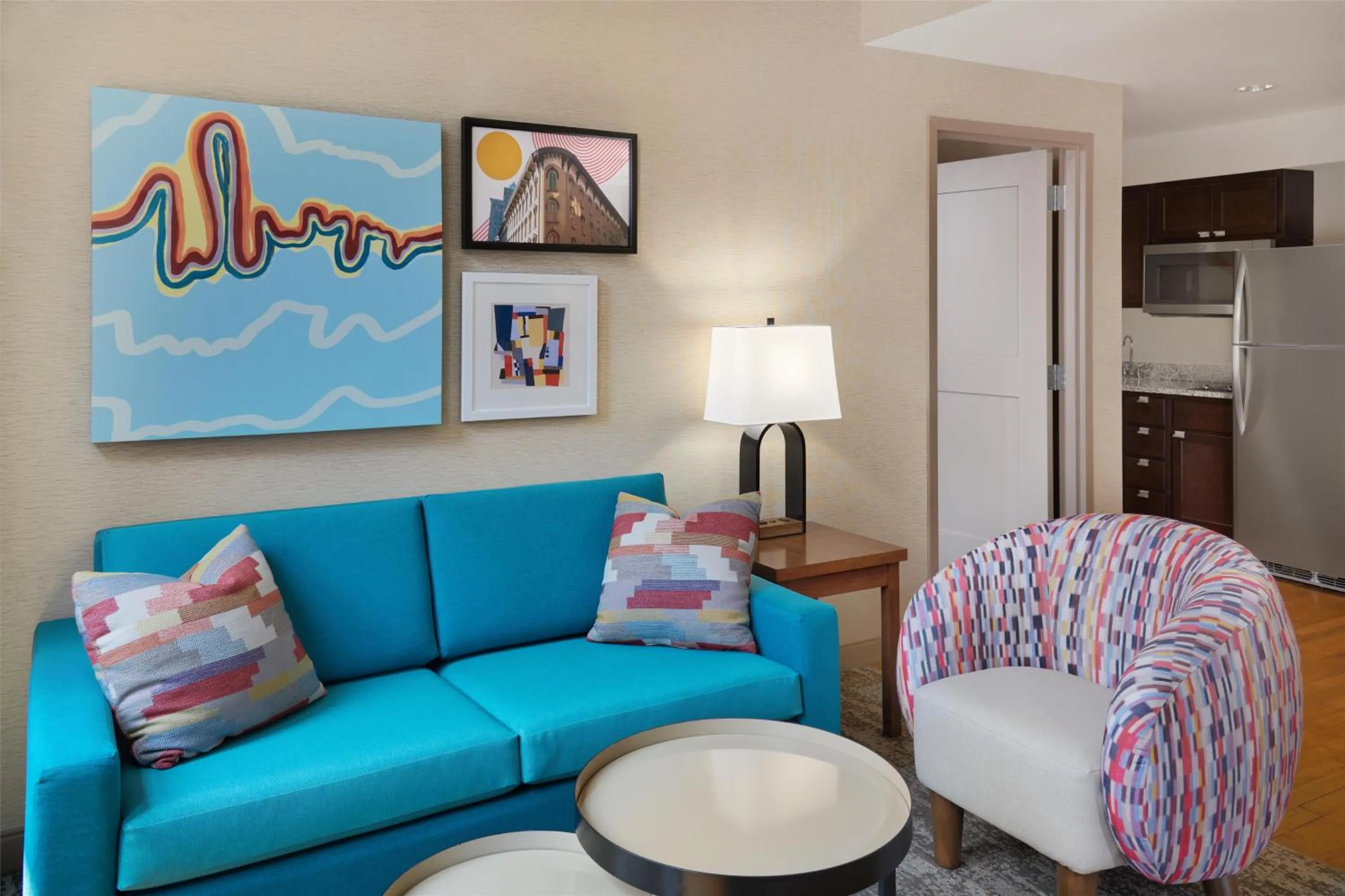 Living room in Homewood Suites by Hilton Grand Rapids Downtown