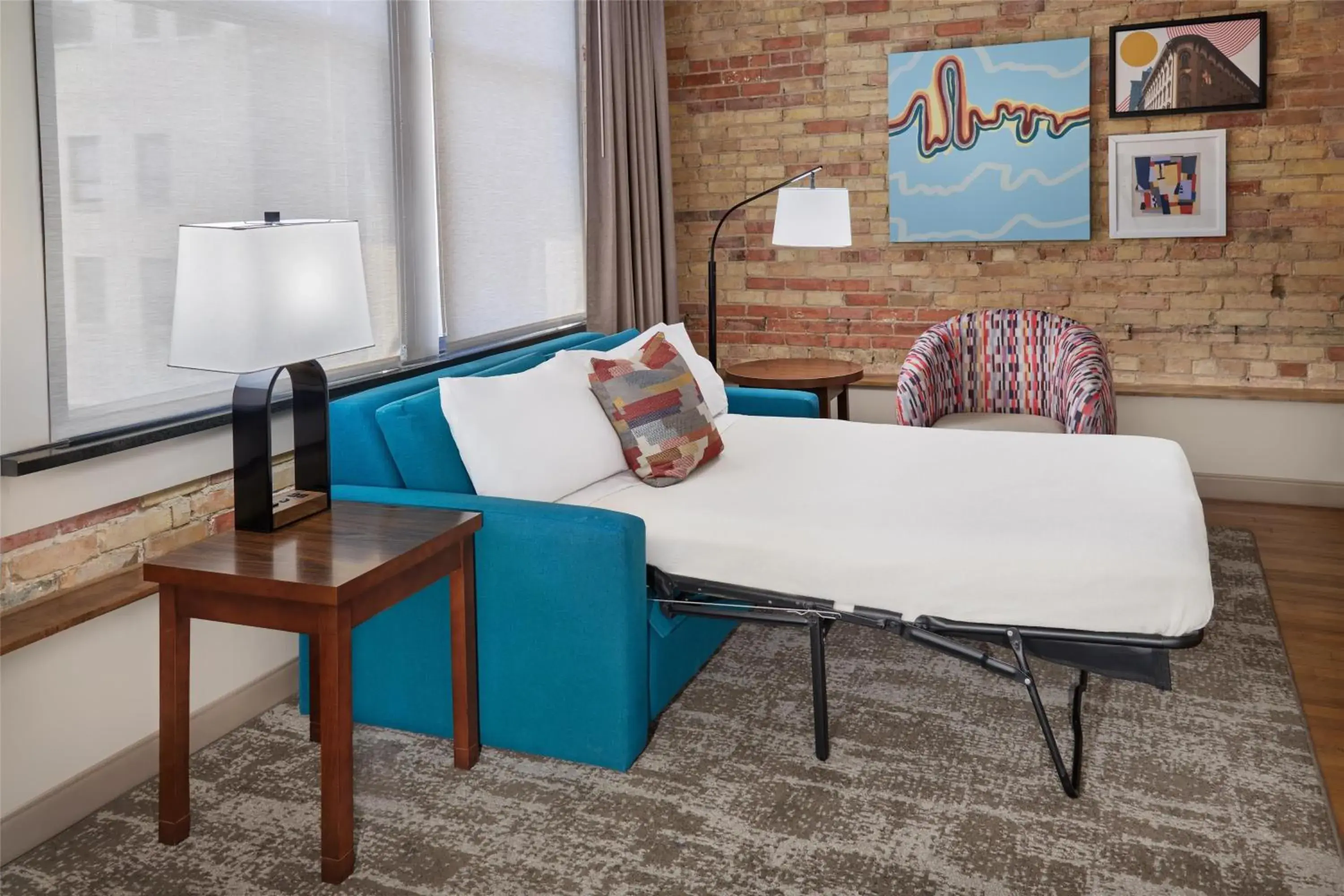 Two Bedroom Suite with One King Bed and Two Queen Beds with City View in Homewood Suites by Hilton Grand Rapids Downtown Two Bedroom Suite with One King Bed and Two Queen Beds with City View in Homewood Suites by Hilton Grand Rapids Downtown