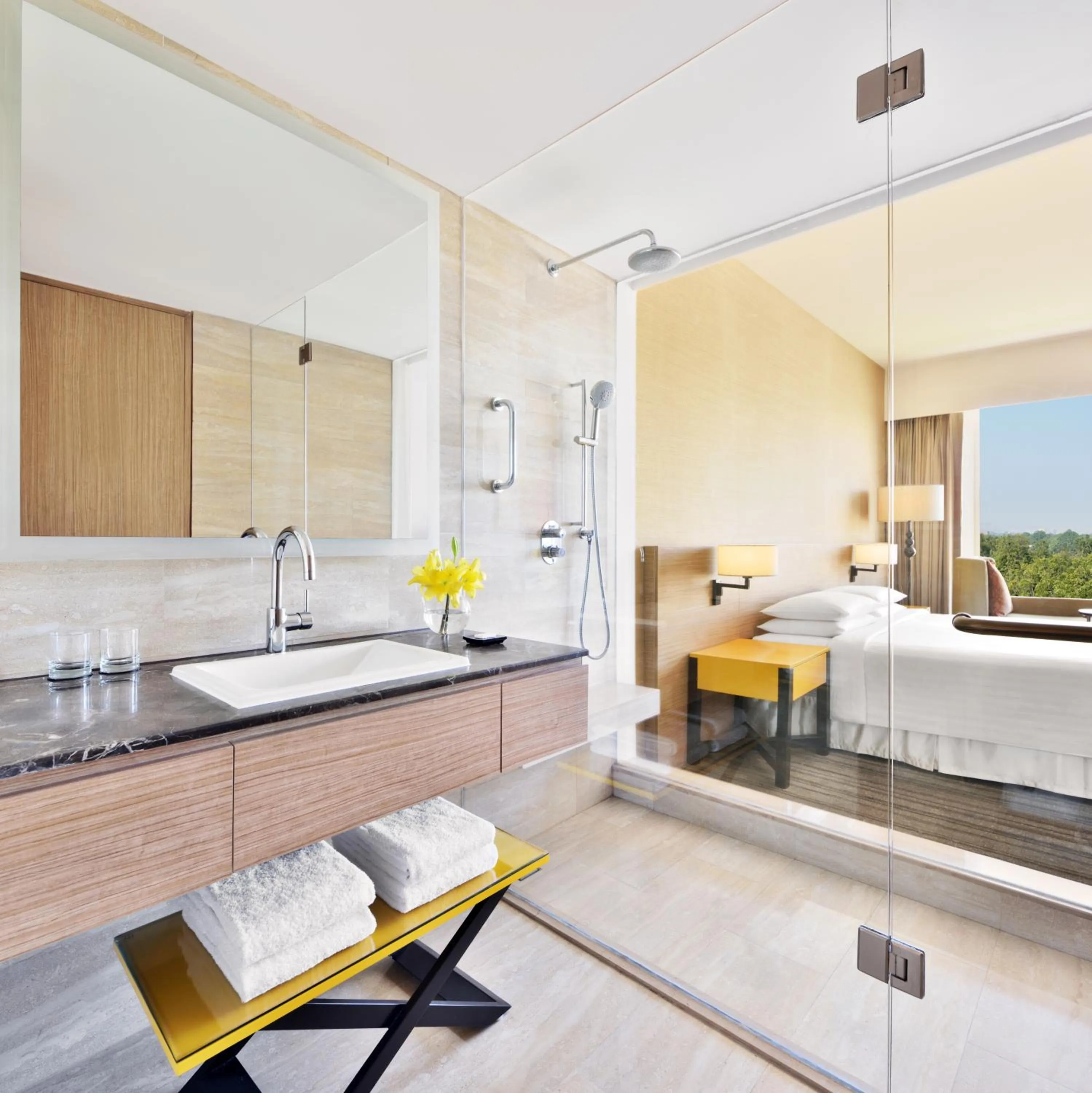 Bathroom, Bed in Courtyard by Marriott Bengaluru Outer Ring Road