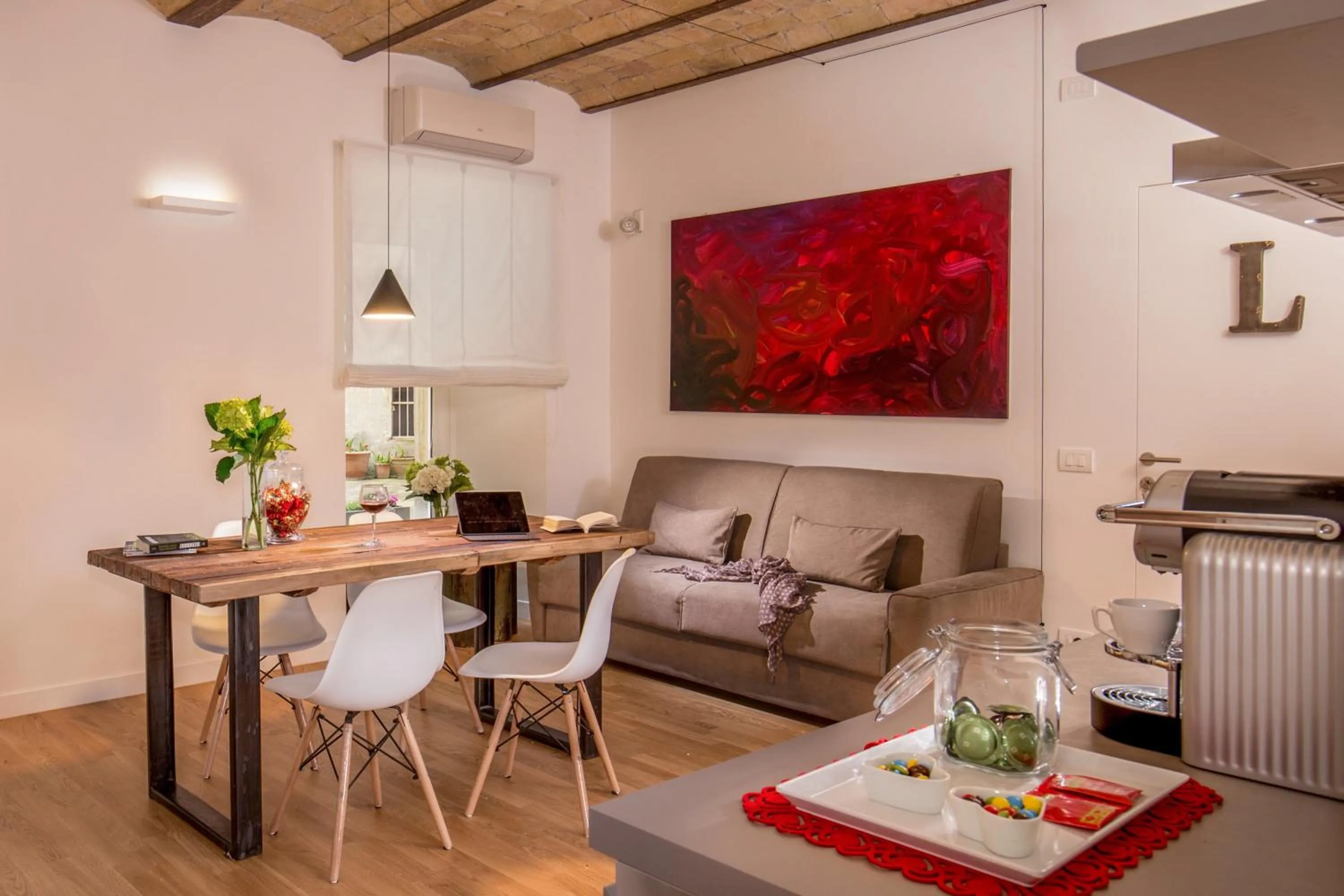 Living room in Belli36rooms near Spanish step and Vatican City