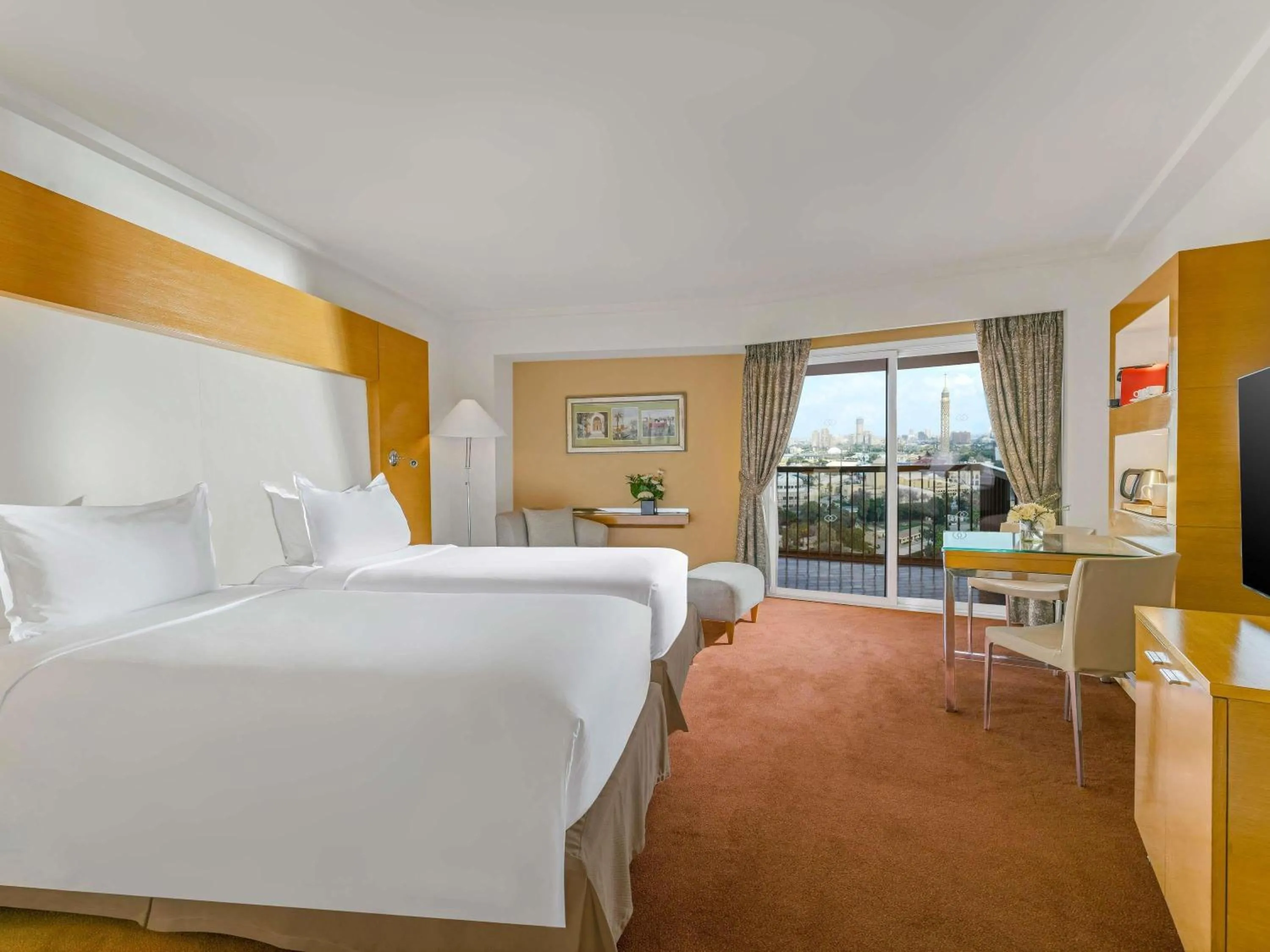 Bedroom, Bed in Sofitel Cairo Nile El Gezirah