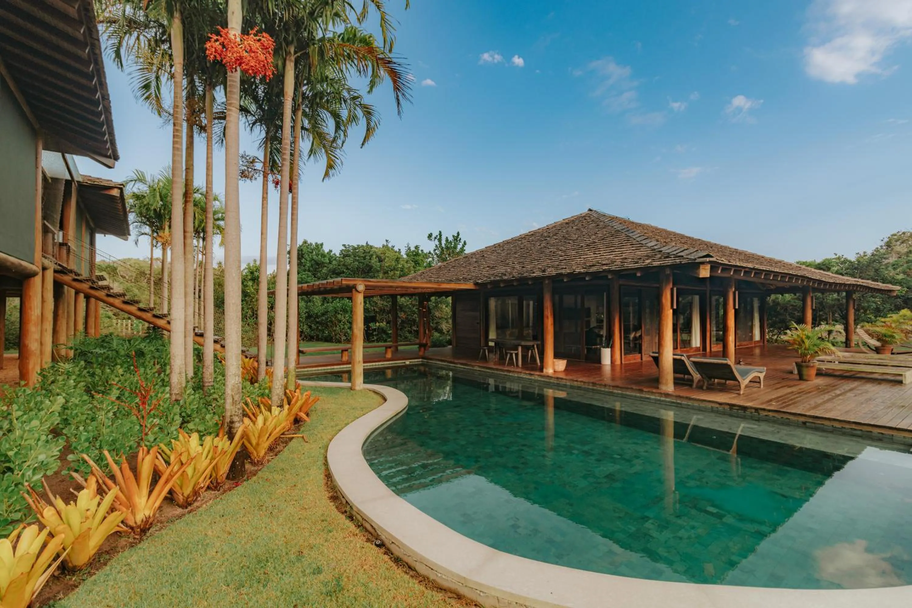 Pool view in Pousada Tutabel