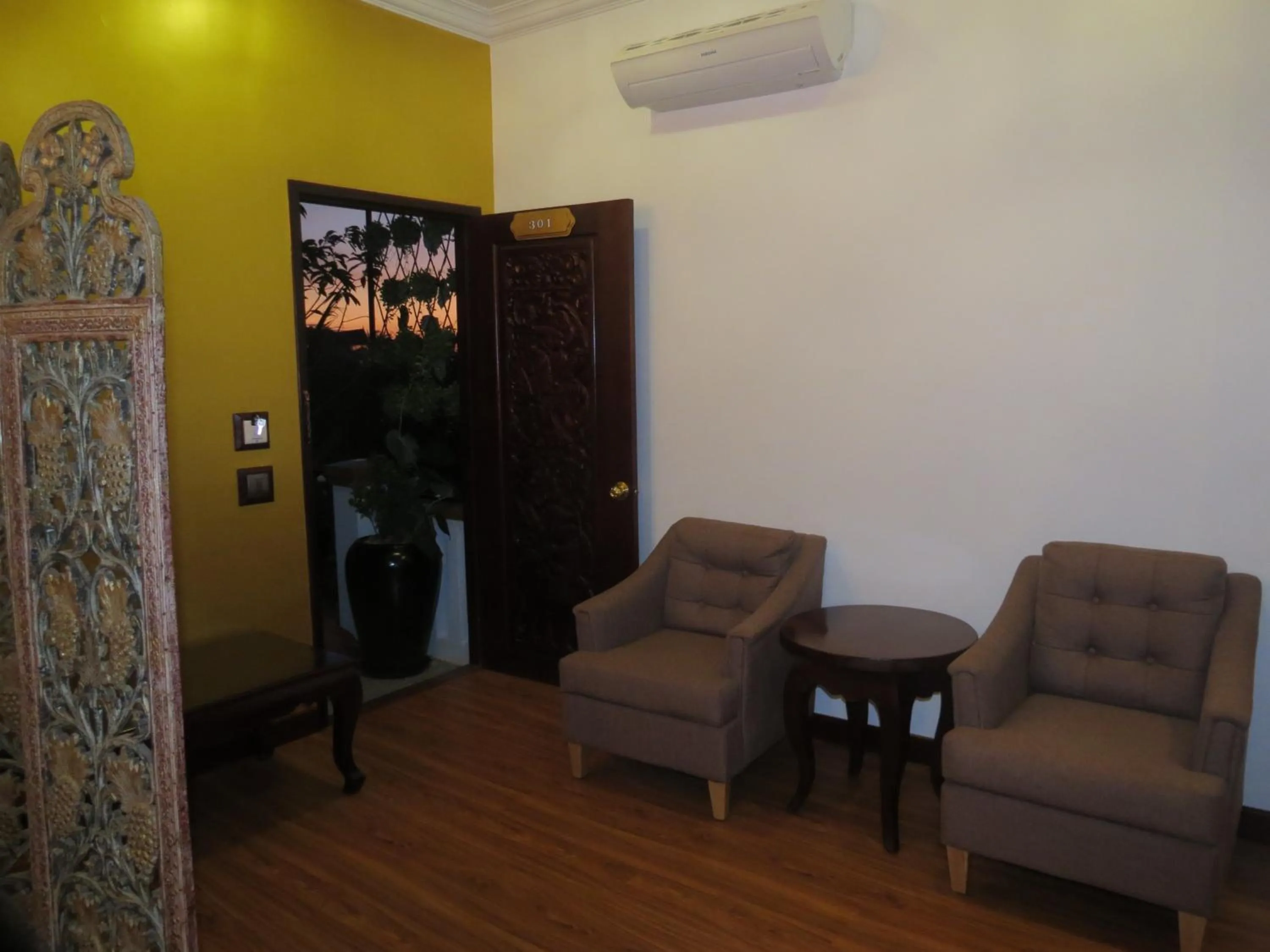 Seating area in Beyond Yangon Inn