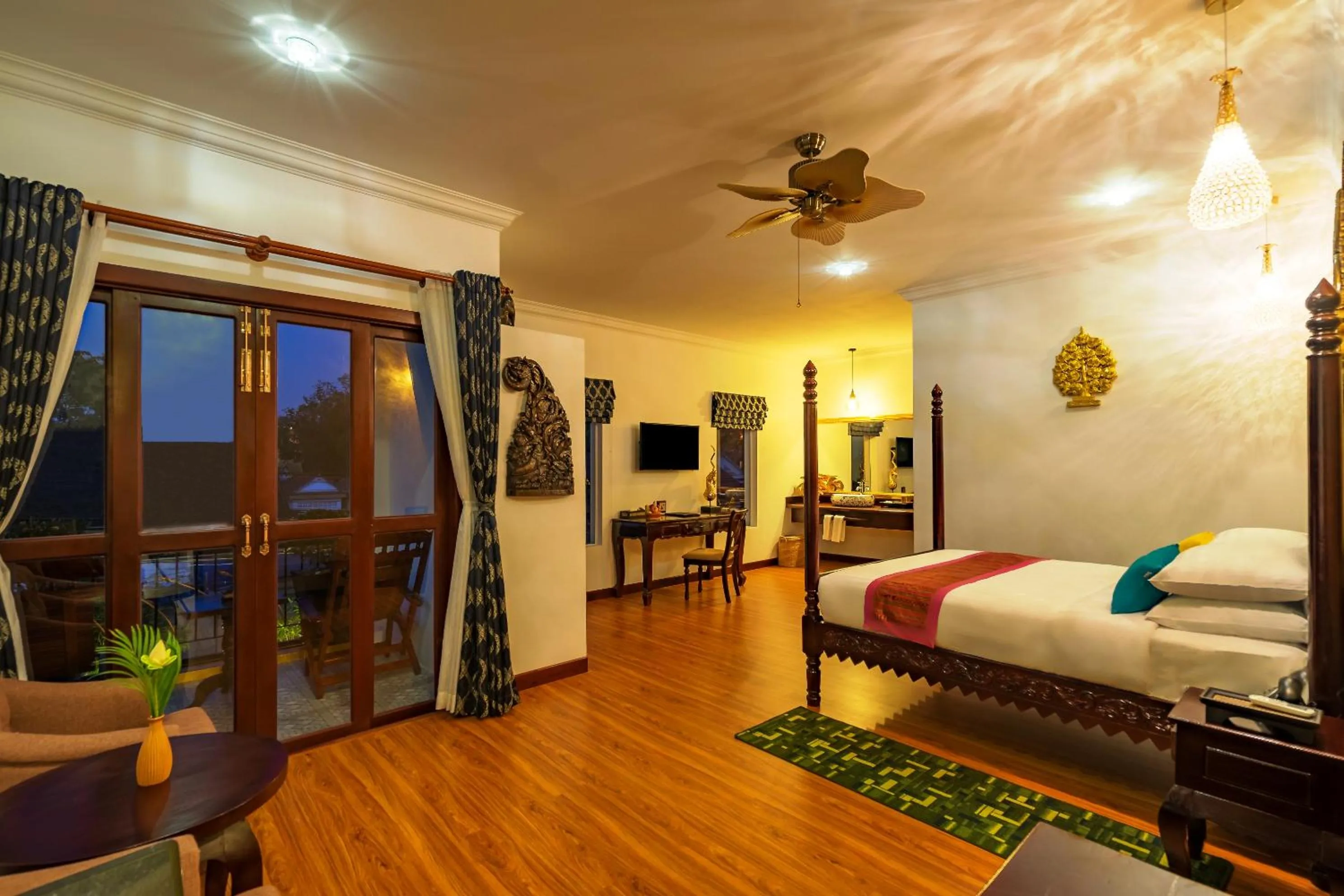 Photo of the whole room, Bed in Beyond Yangon Inn