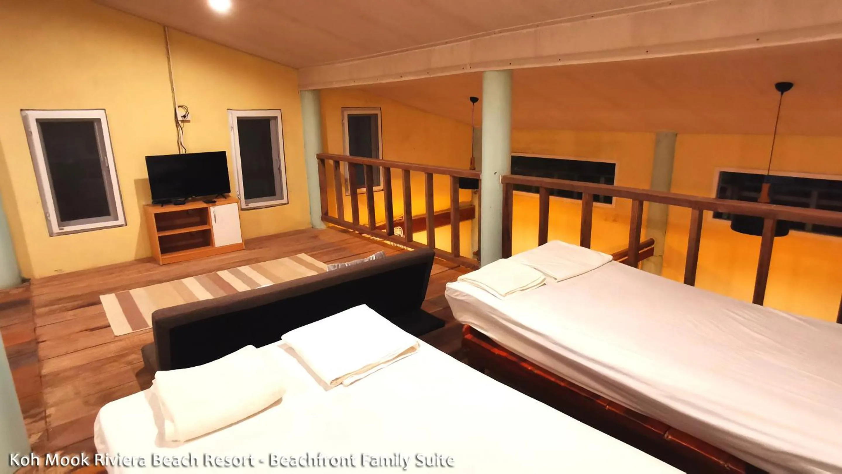 Living room, Bed in Koh Mook Riviera Beach Resort