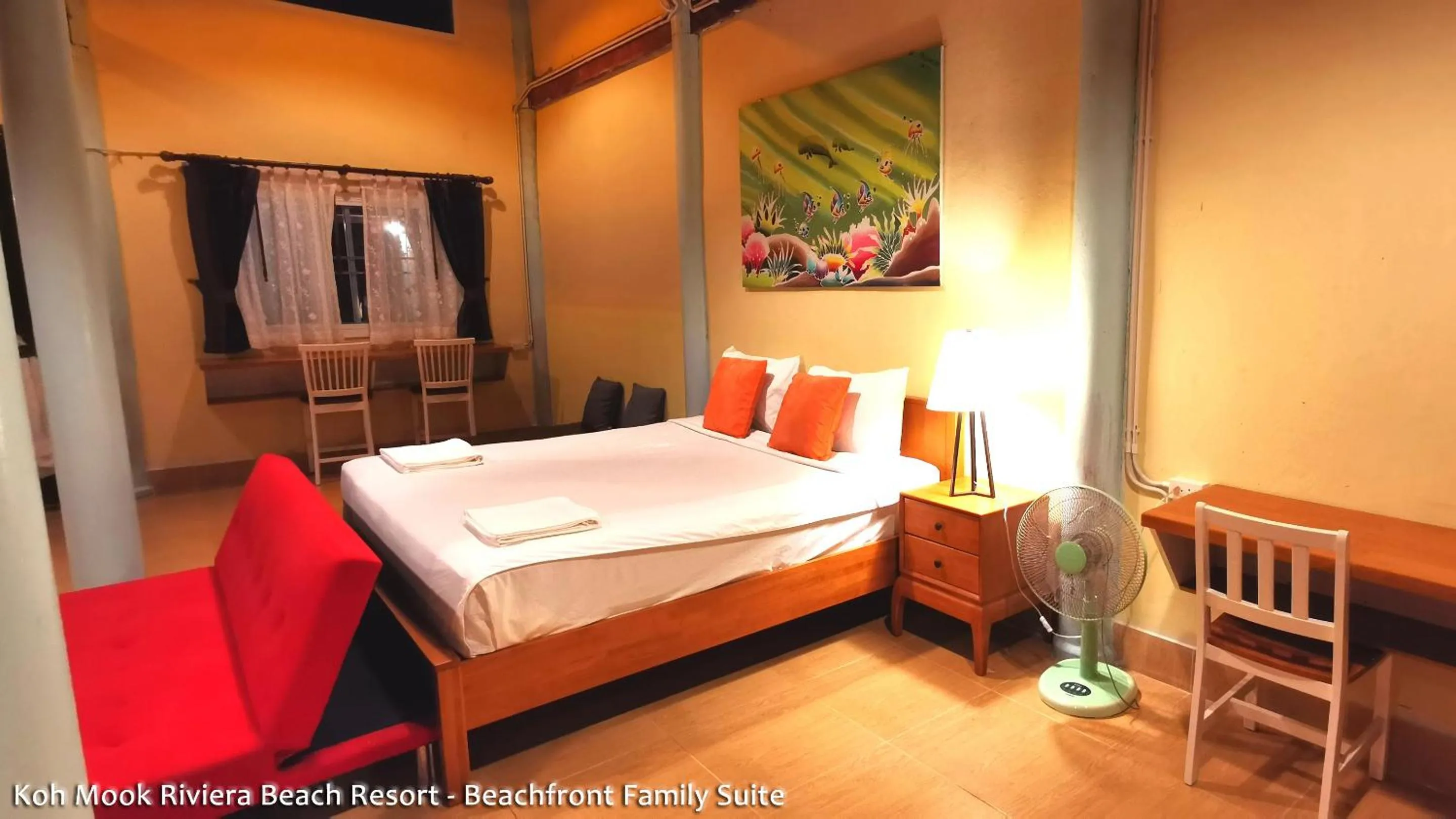 Bed in Koh Mook Riviera Beach Resort