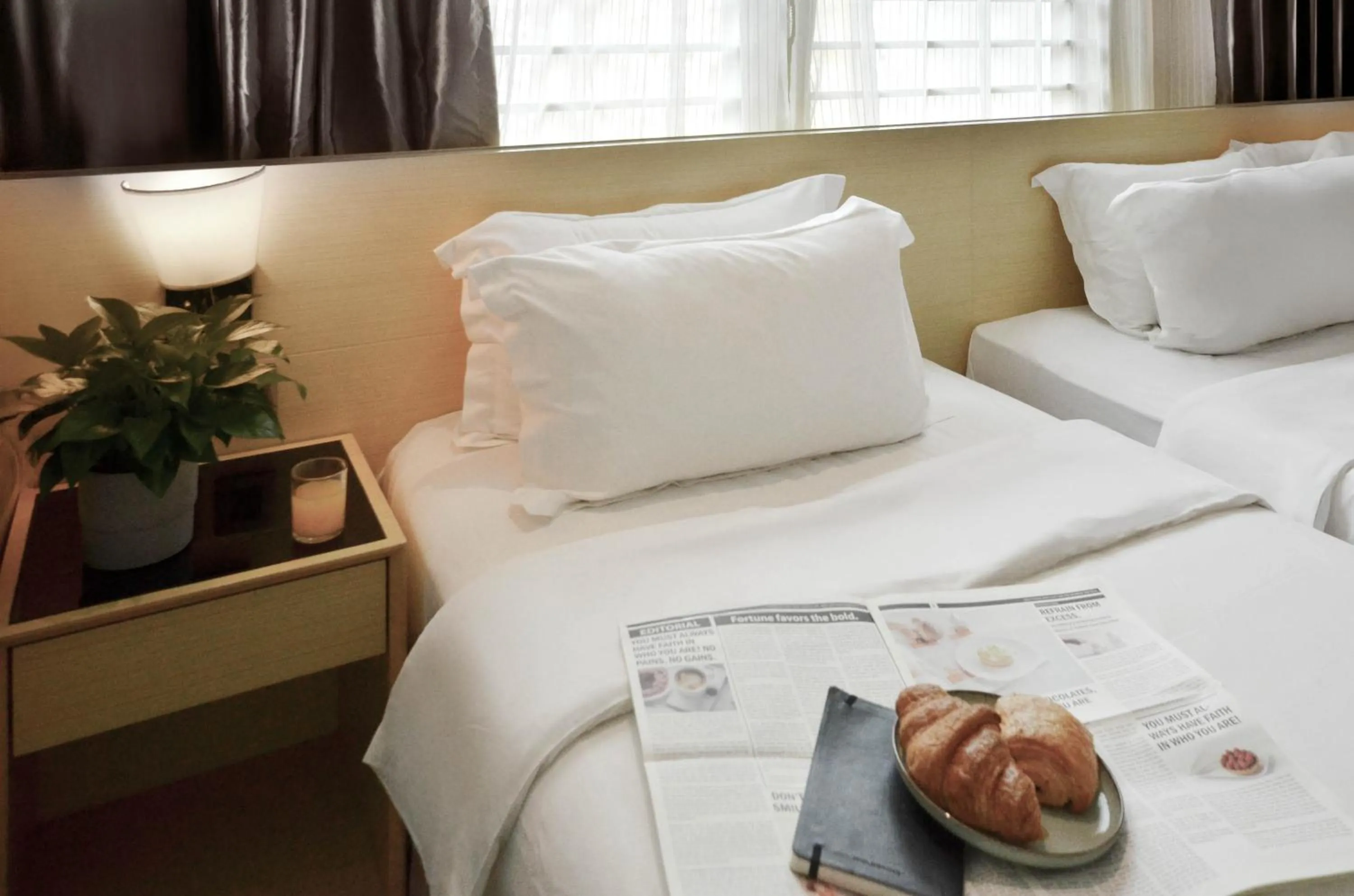 Bed in Eco Tree Hotel Sheung Wan