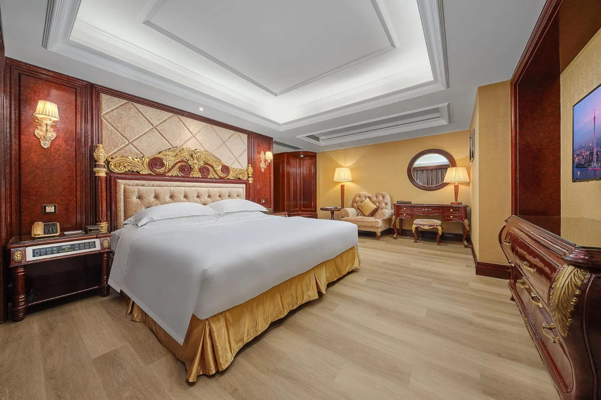 Photo of the whole room, Bed in Yueda Financial City International Hotel