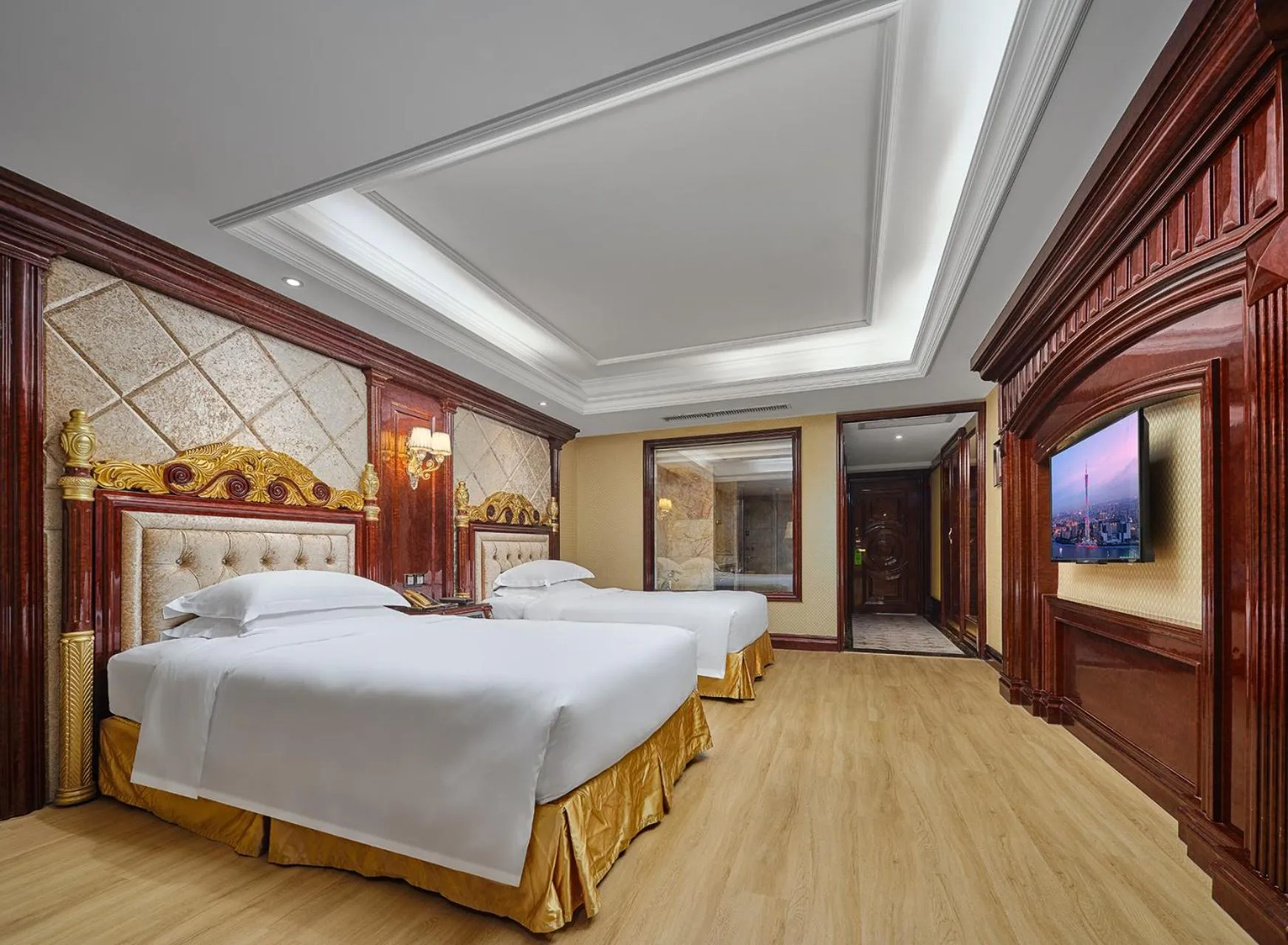 Photo of the whole room, Bed in Yueda Financial City International Hotel