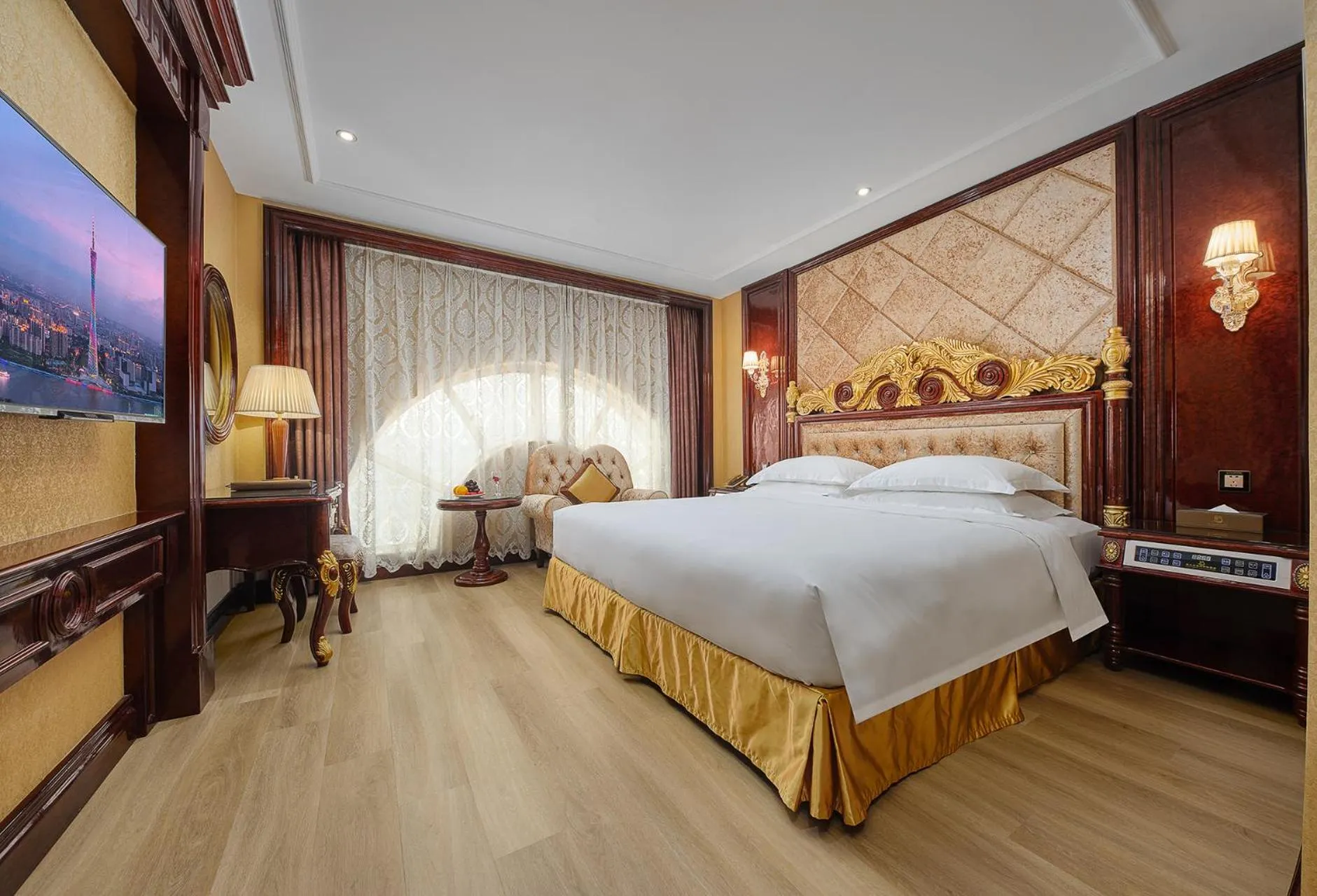 Photo of the whole room, Bed in Yueda Financial City International Hotel