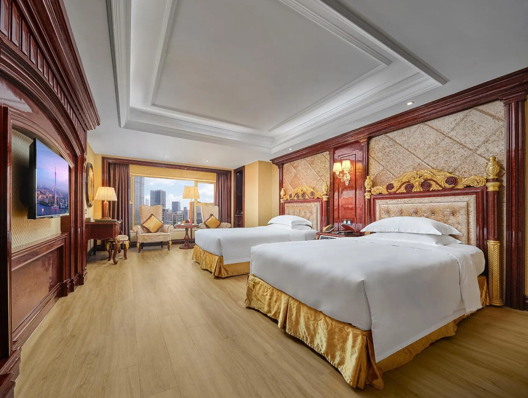 Photo of the whole room, Bed in Yueda Financial City International Hotel