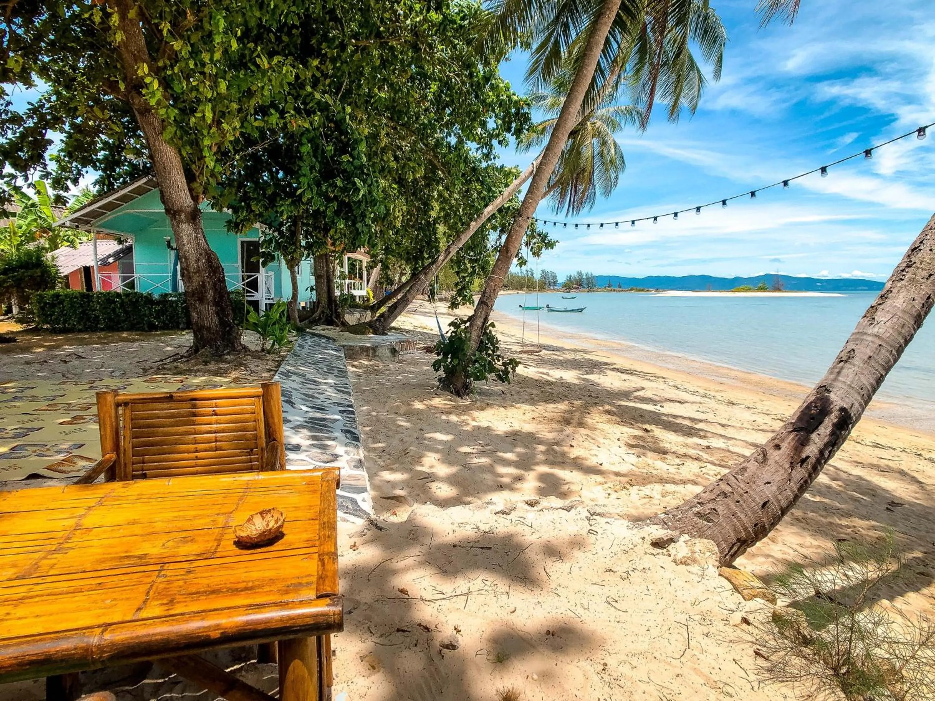 Beach in Colorful Hut