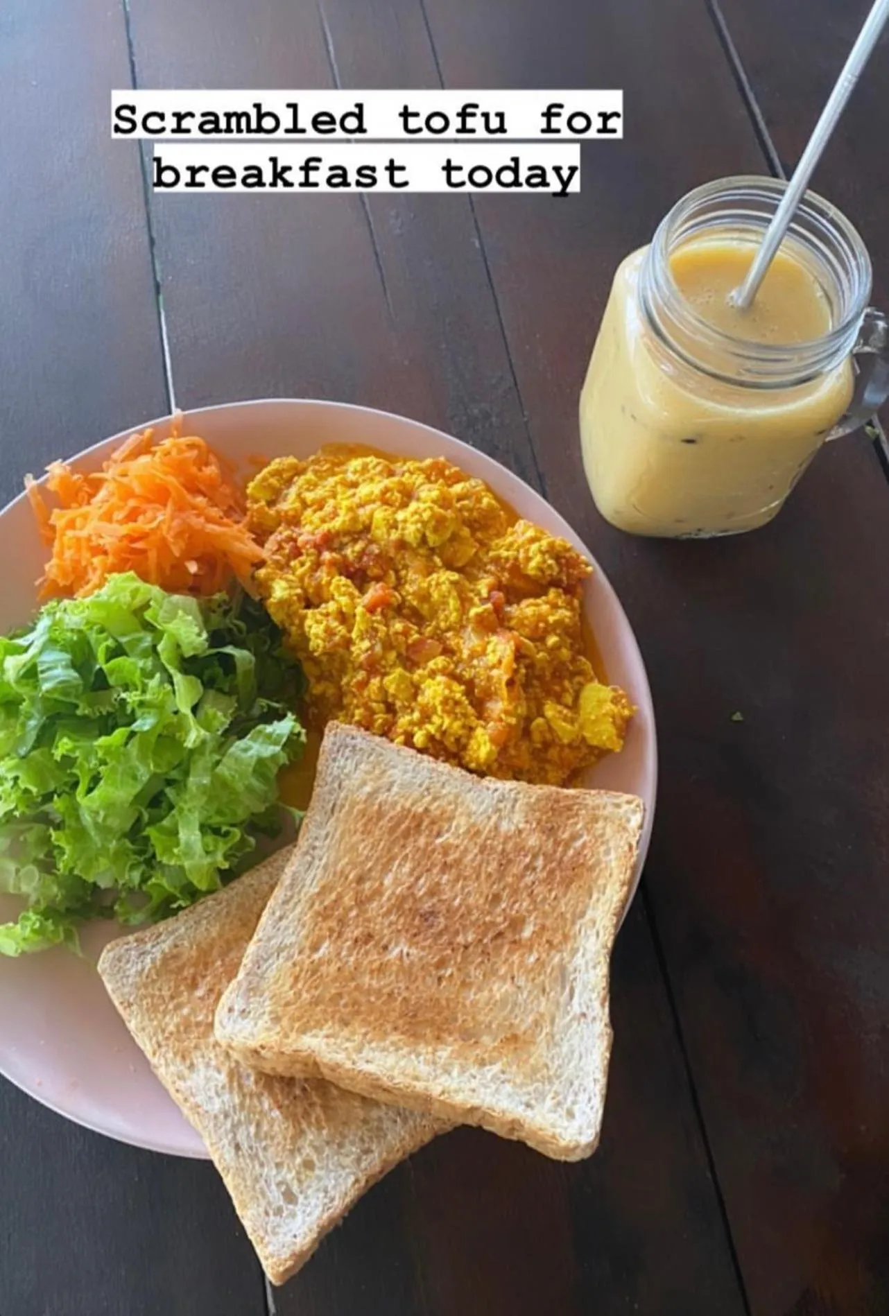 Breakfast in Colorful Hut