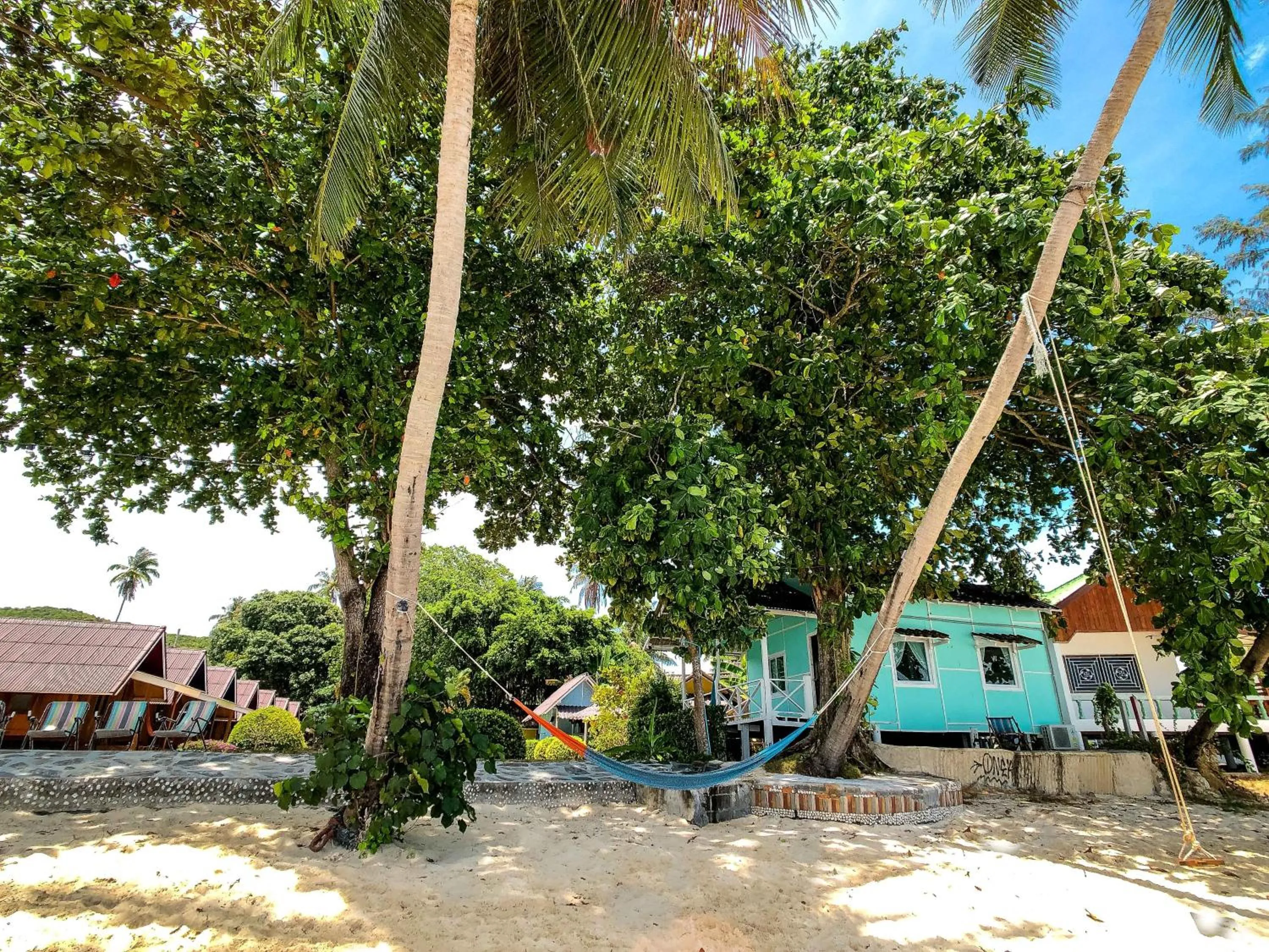 Beach in Colorful Hut