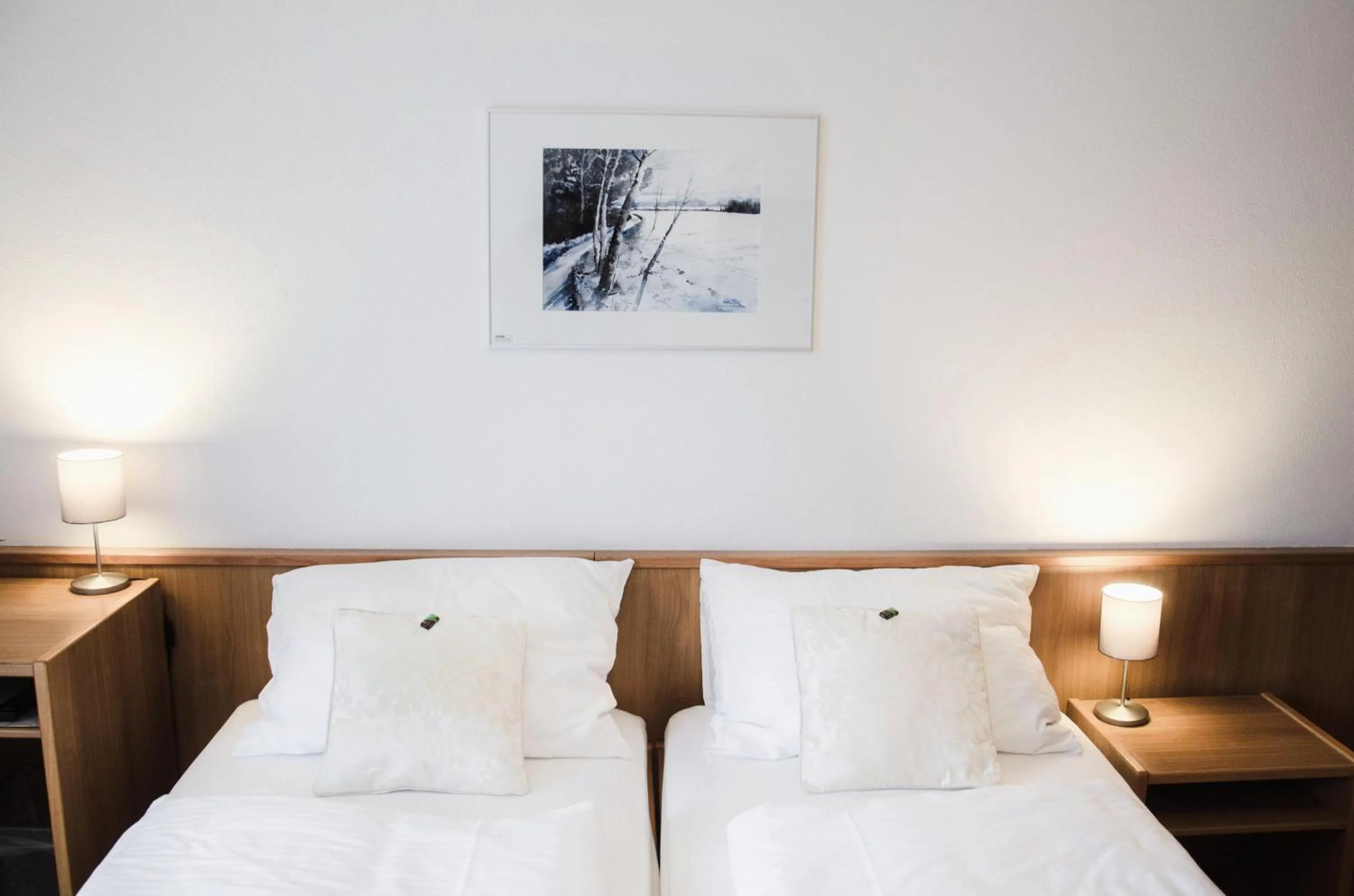 Bed in Hotel Blaue Traube