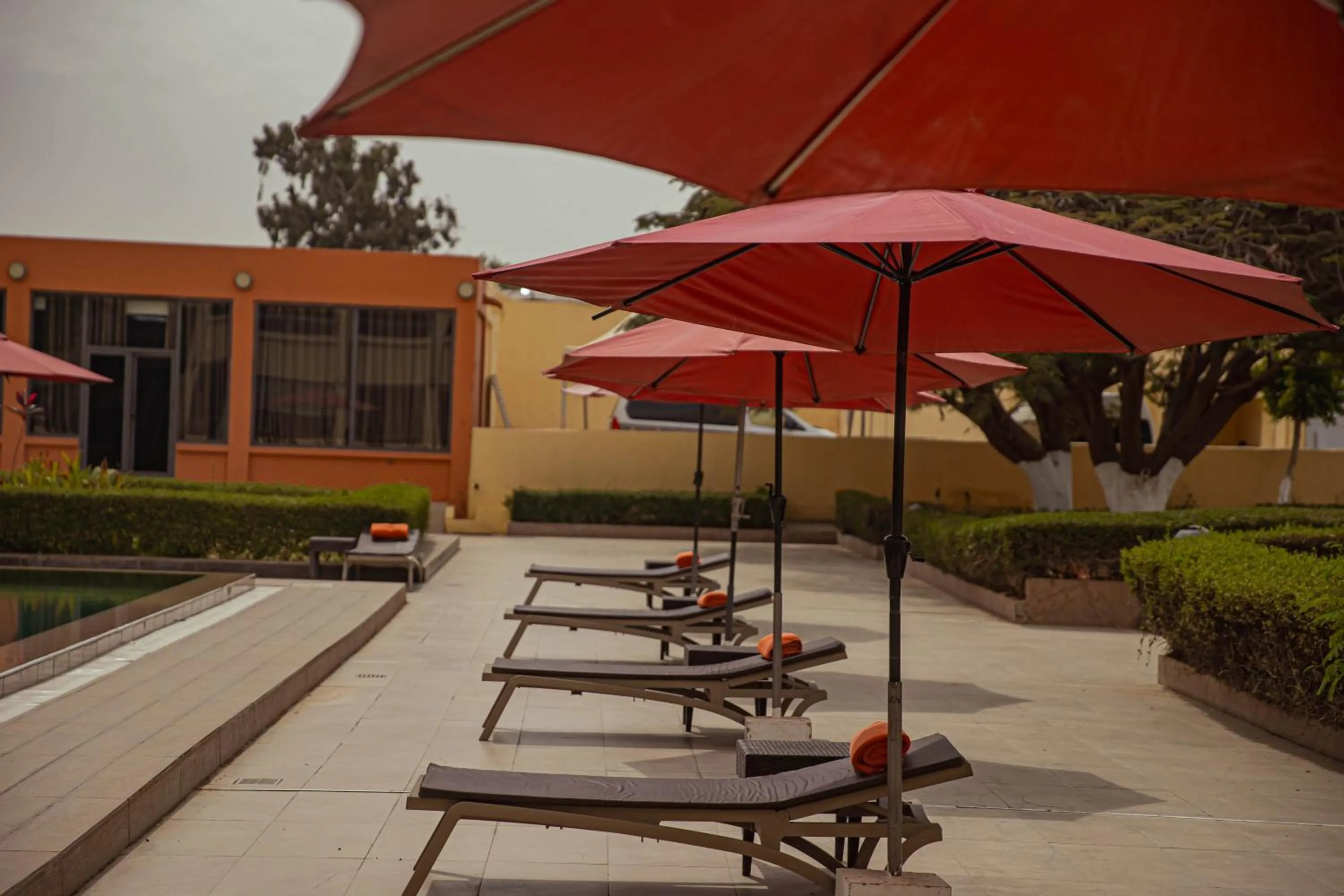 Pool view in Azalaï Hôtel Nouakchott