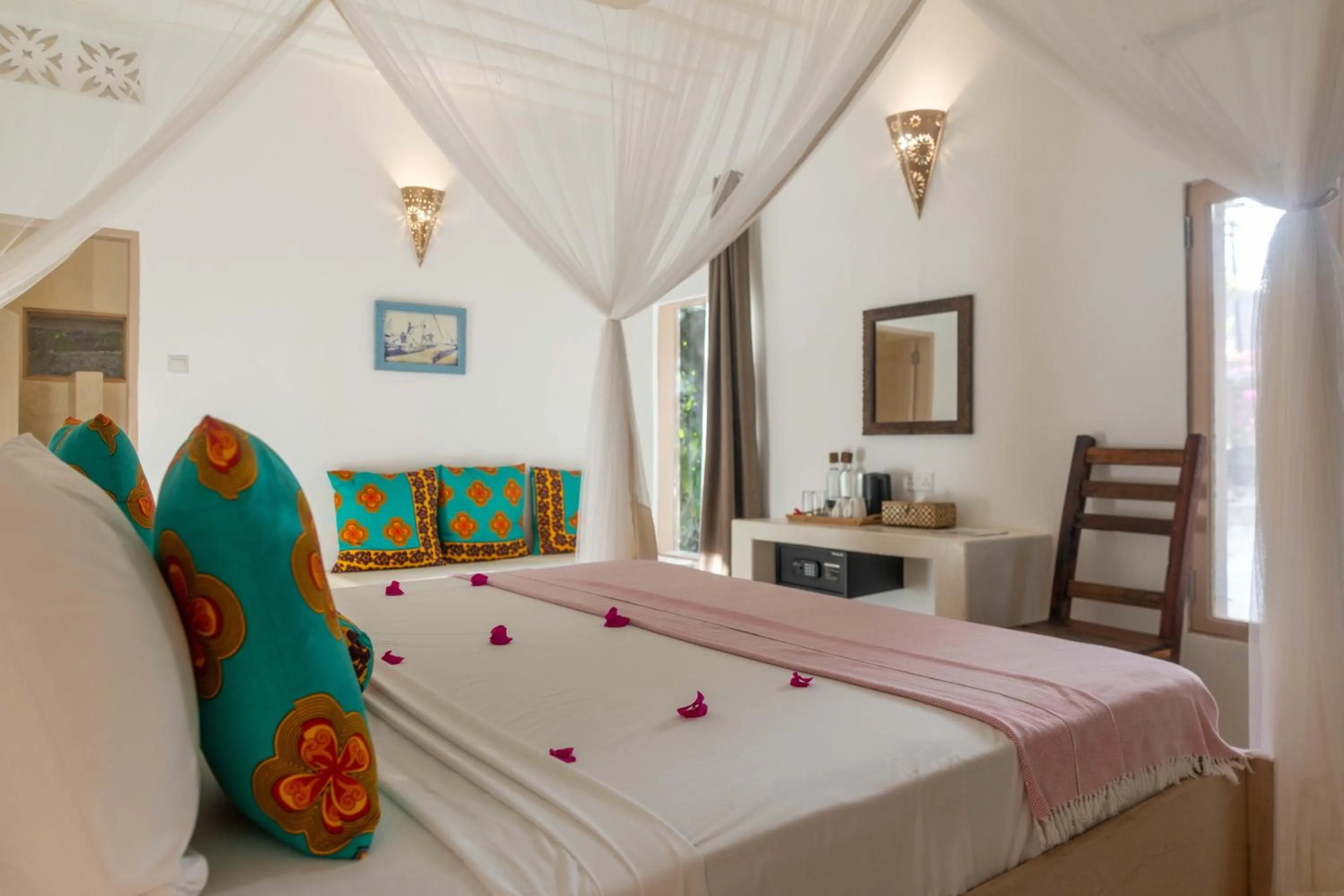 Bed in Sharazad Boutique Hotel
