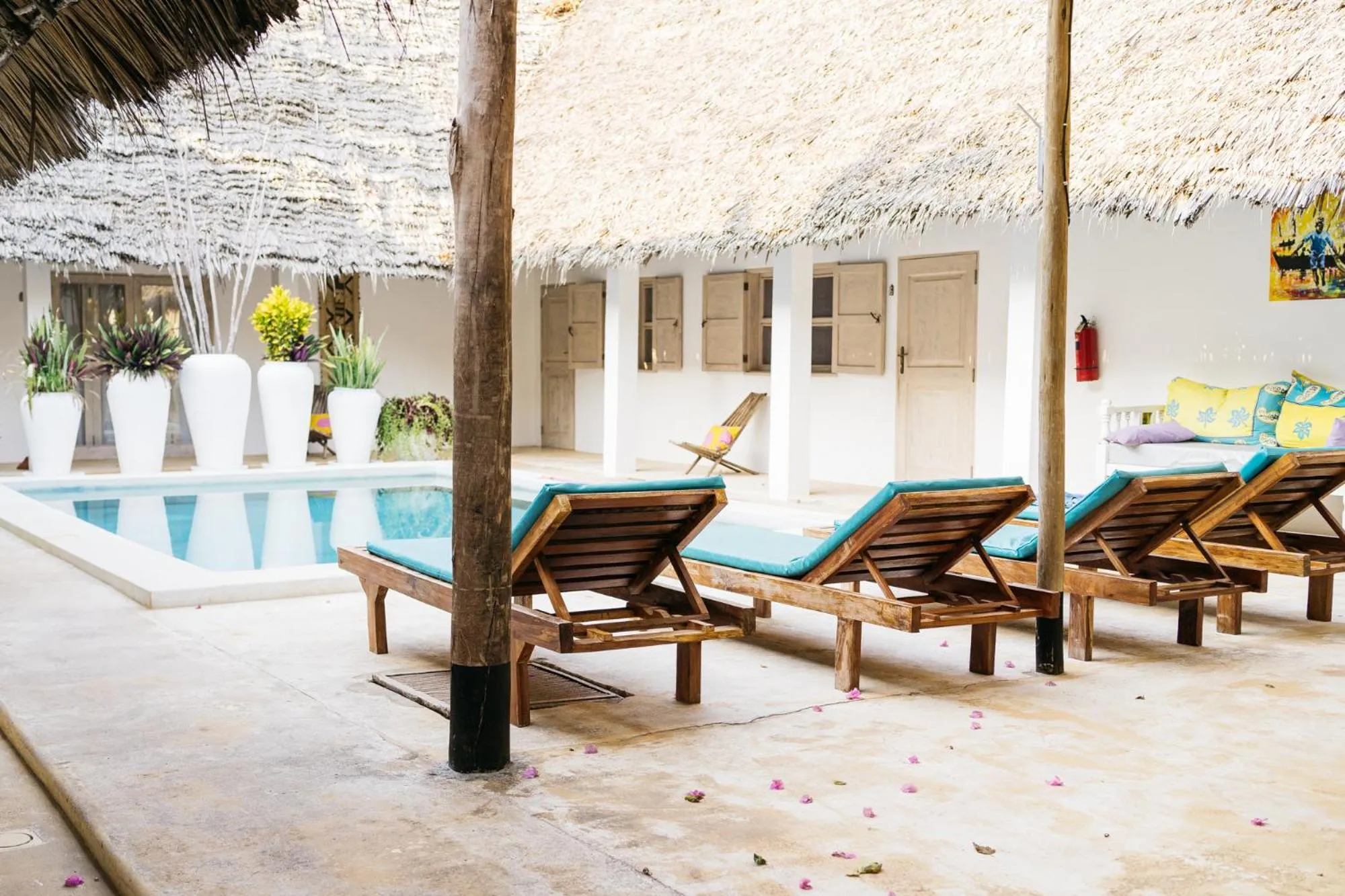 Pool view in Sharazad Boutique Hotel