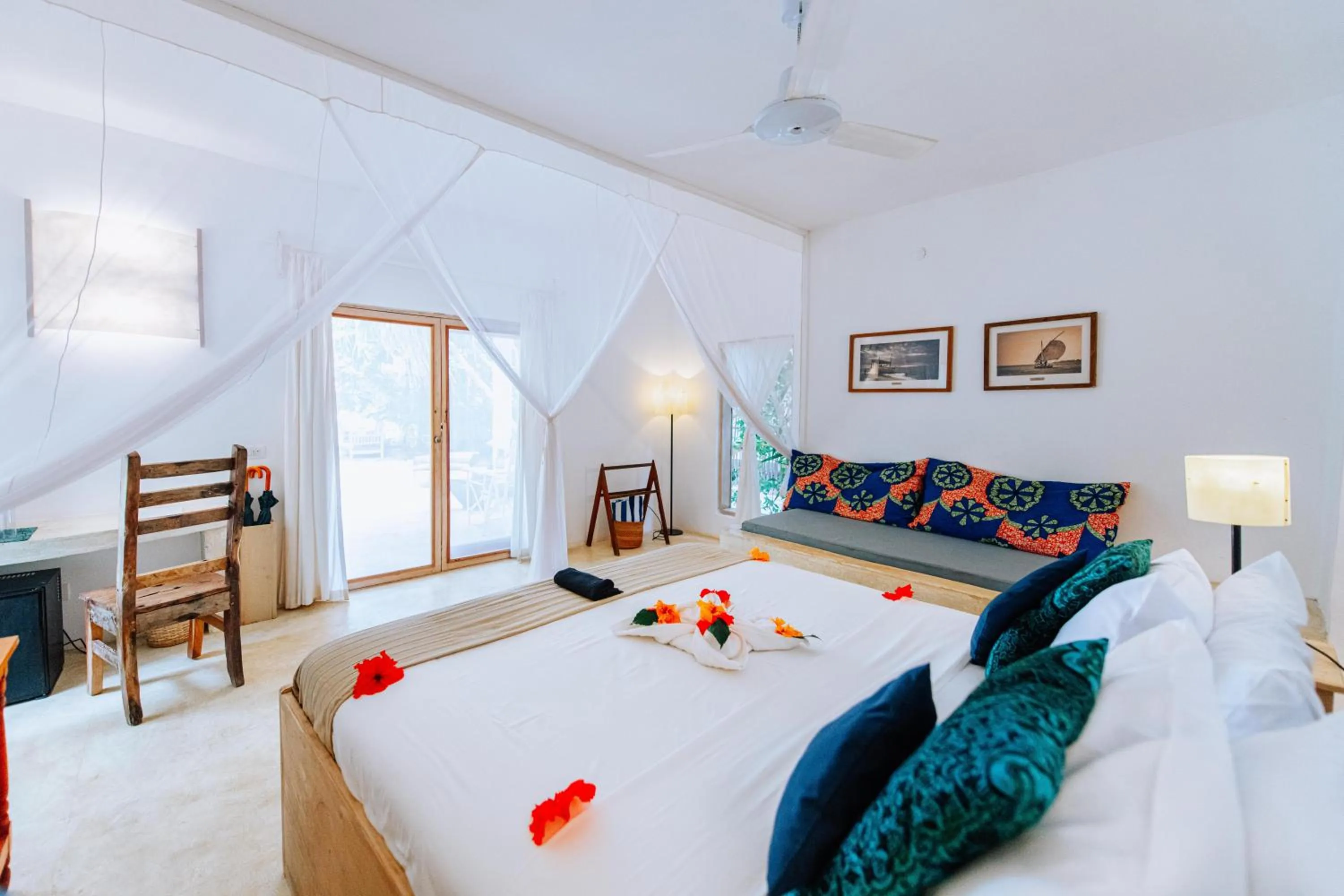 Bed in Sharazad Boutique Hotel