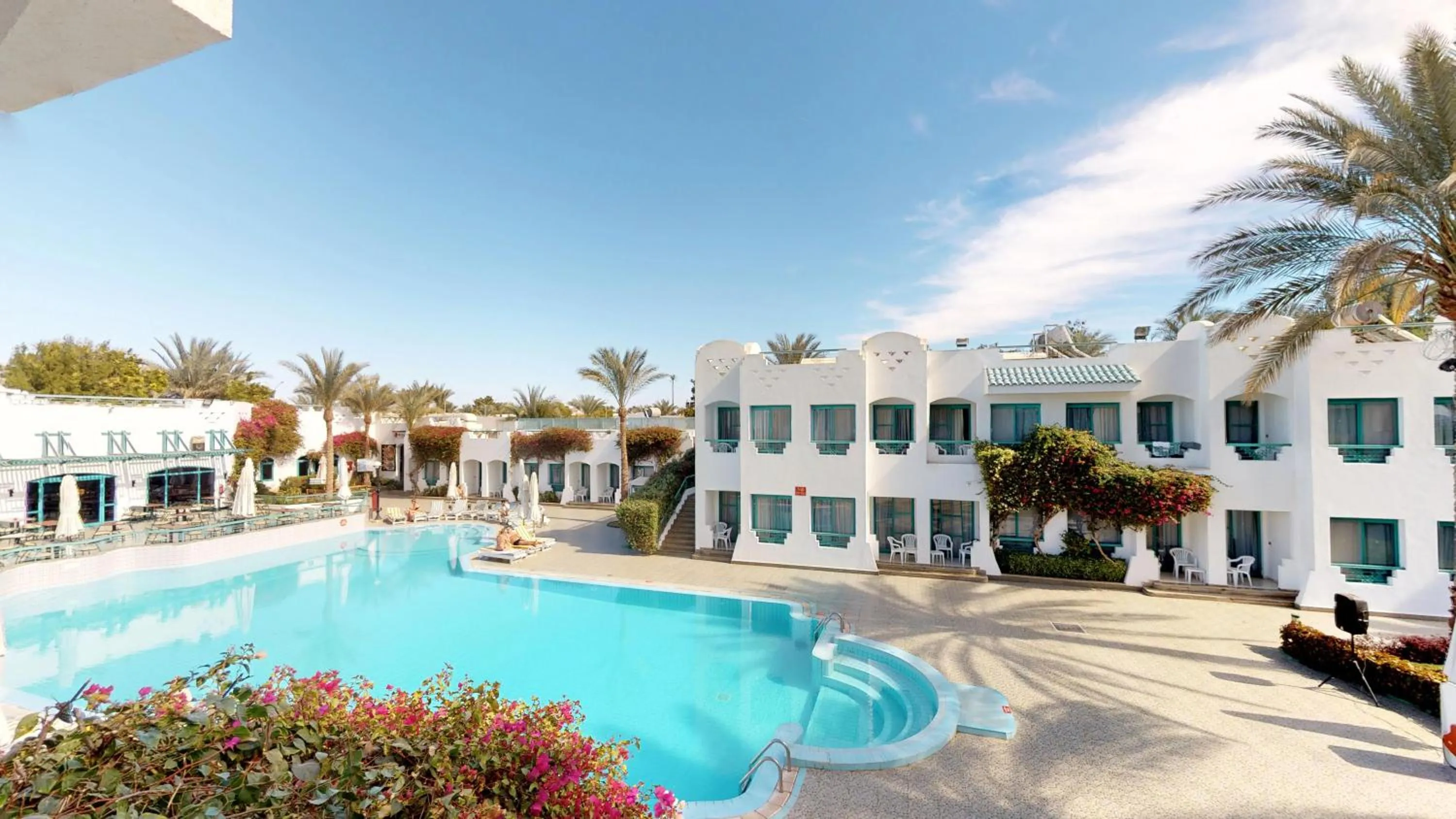 Pool view in Falcon Hills Hotel