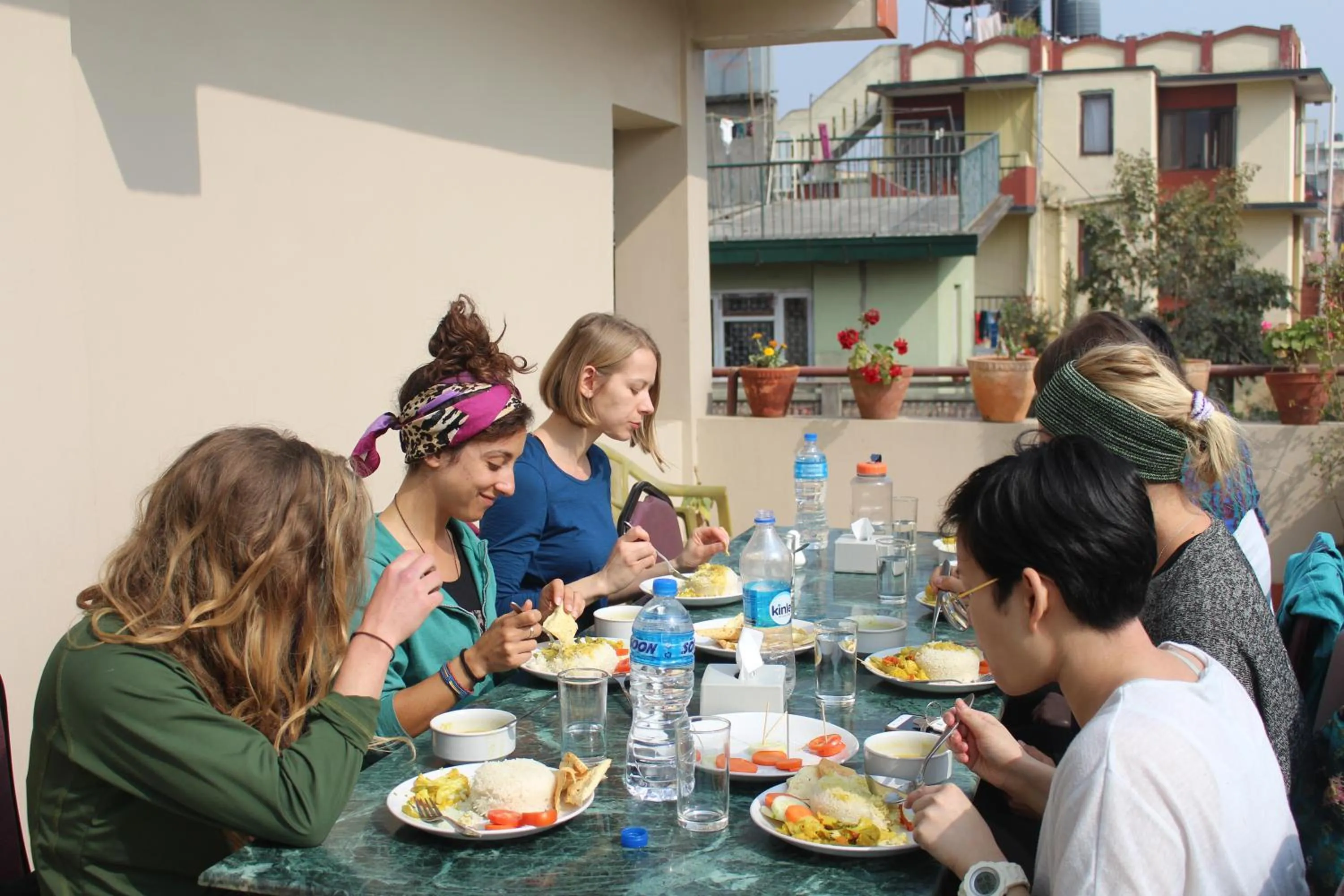 Continental breakfast in Kathmandu Sunny Hotel
