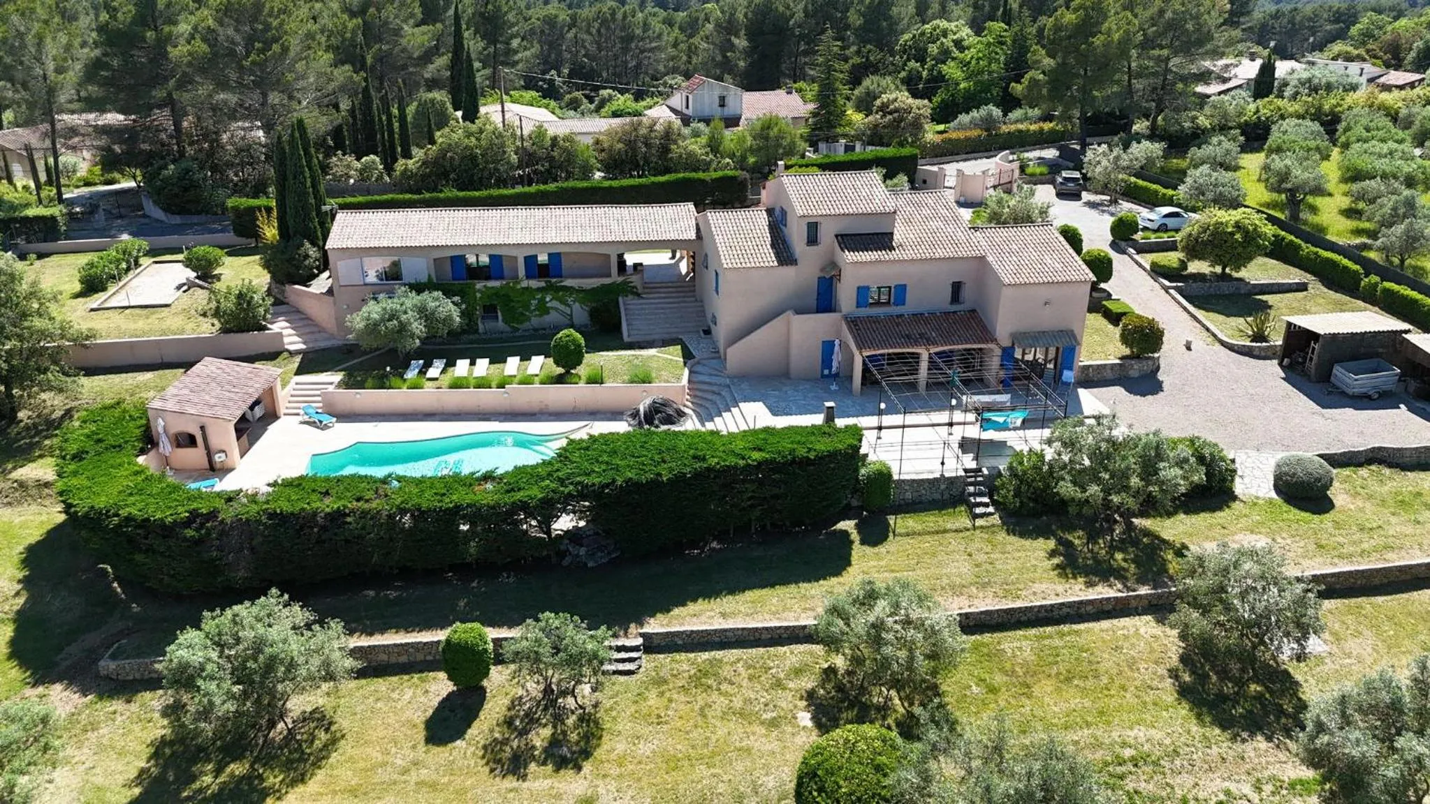 Bird's eye view in La Bastide Des Selves