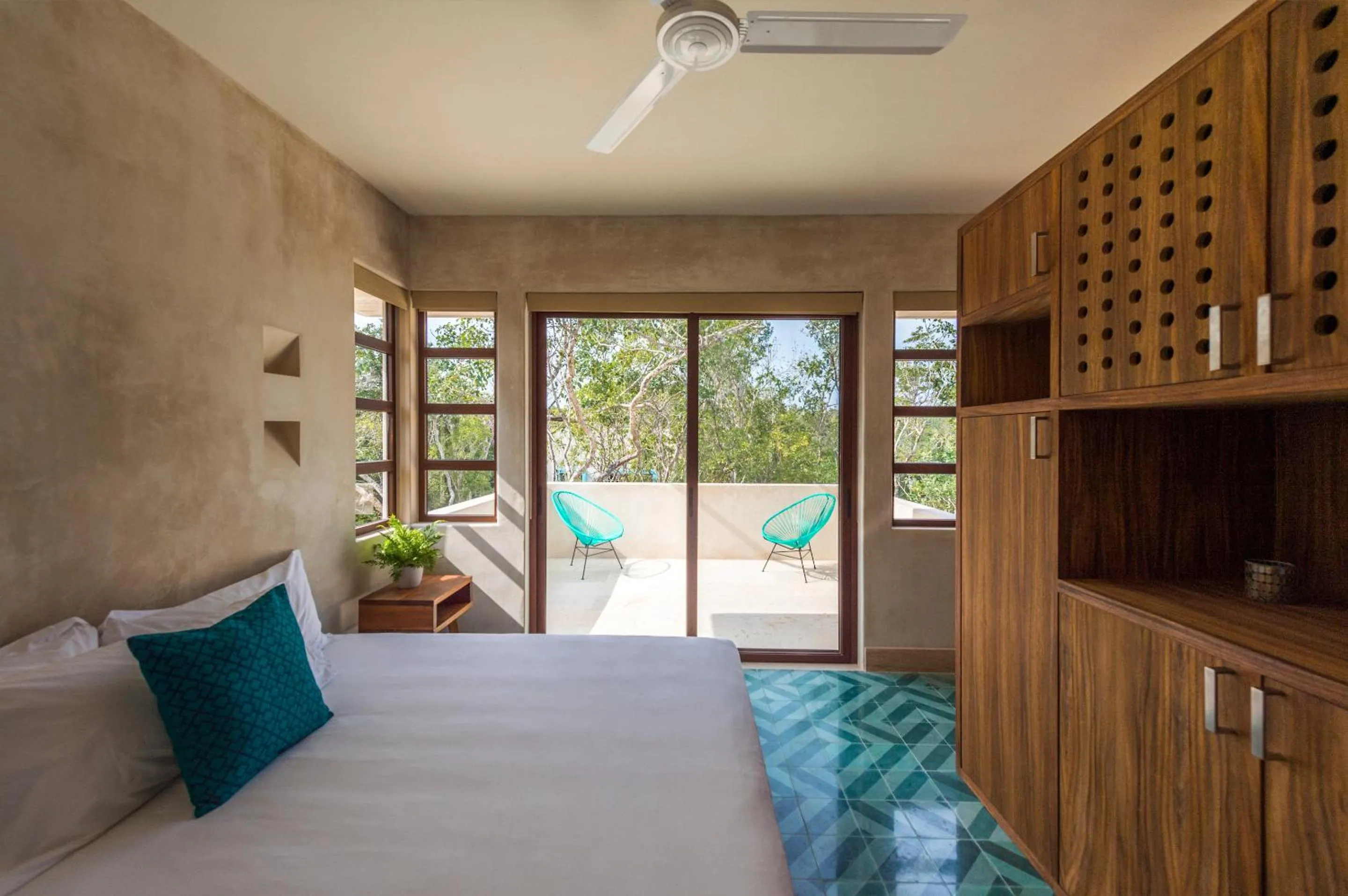 Bed in Hotel Tiki Tiki Tulum