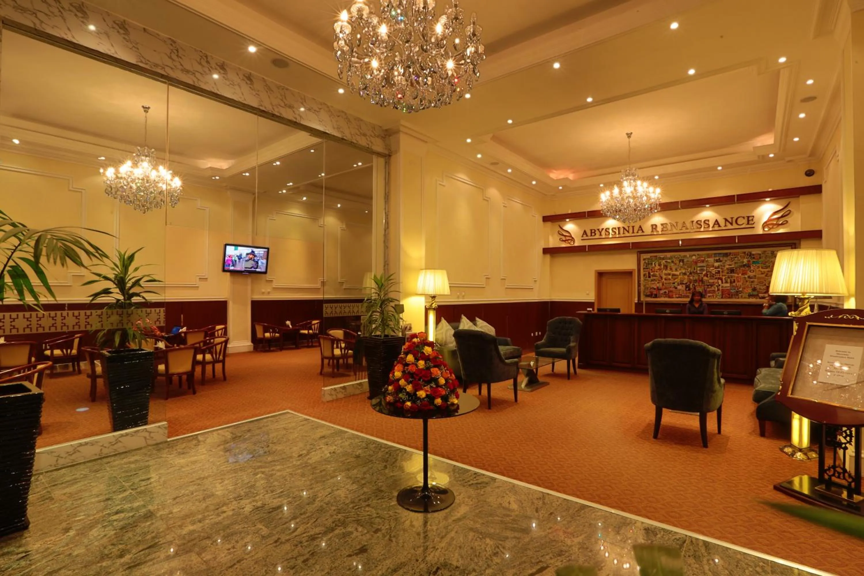 Lobby or reception in Abyssinia Renaissance Hotel