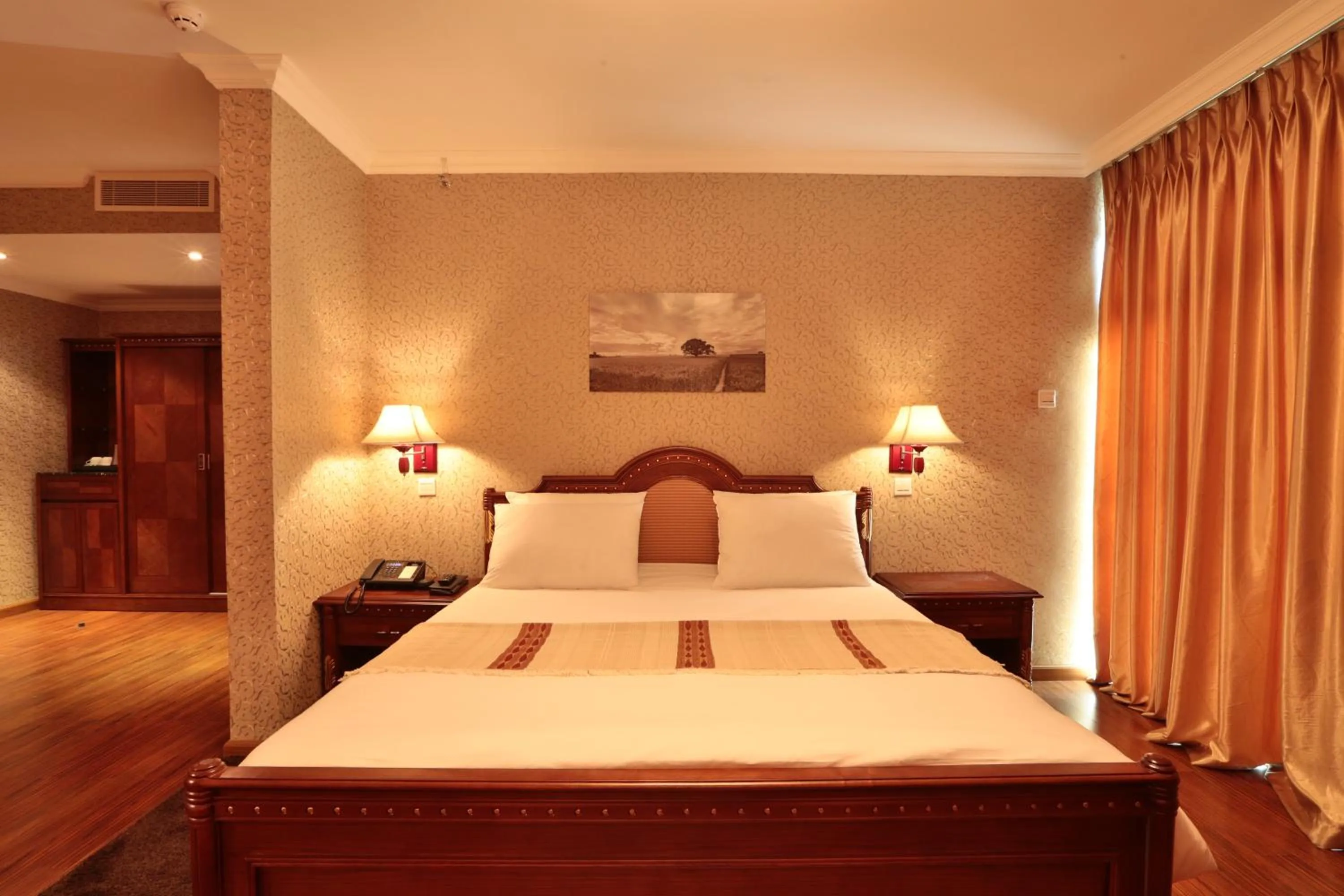 Bed in Abyssinia Renaissance Hotel