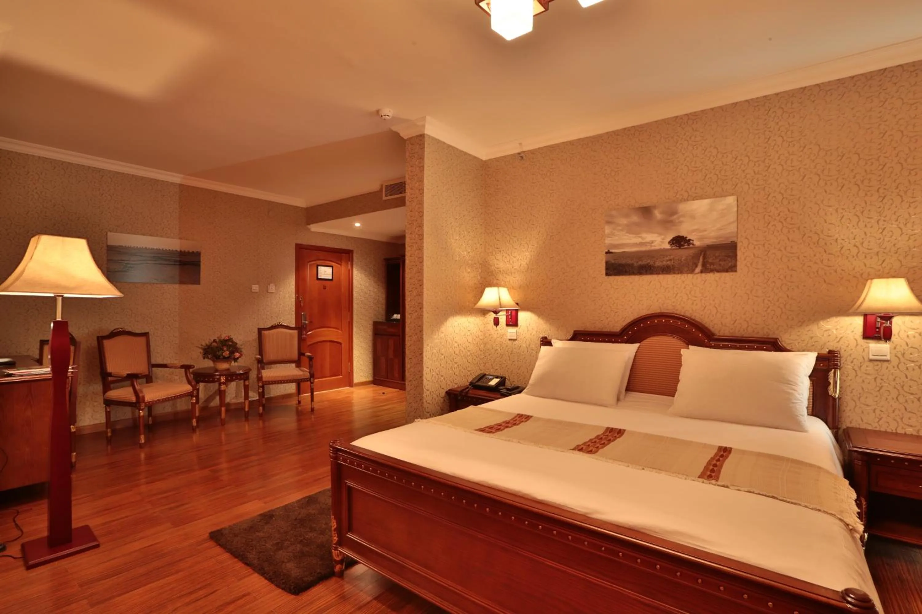 Bed in Abyssinia Renaissance Hotel