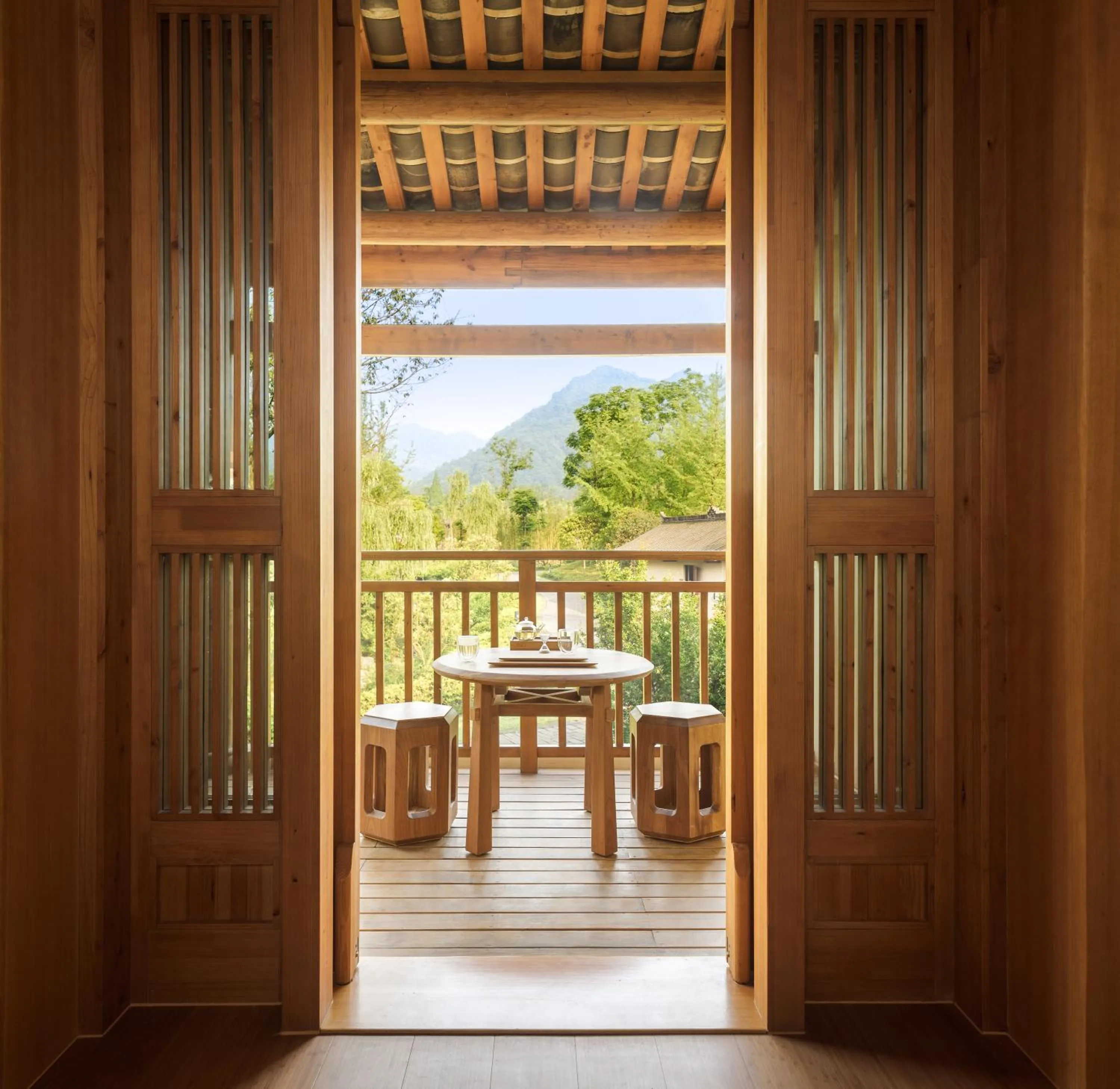 Balcony/Terrace in Six Senses Qing Cheng Mountain