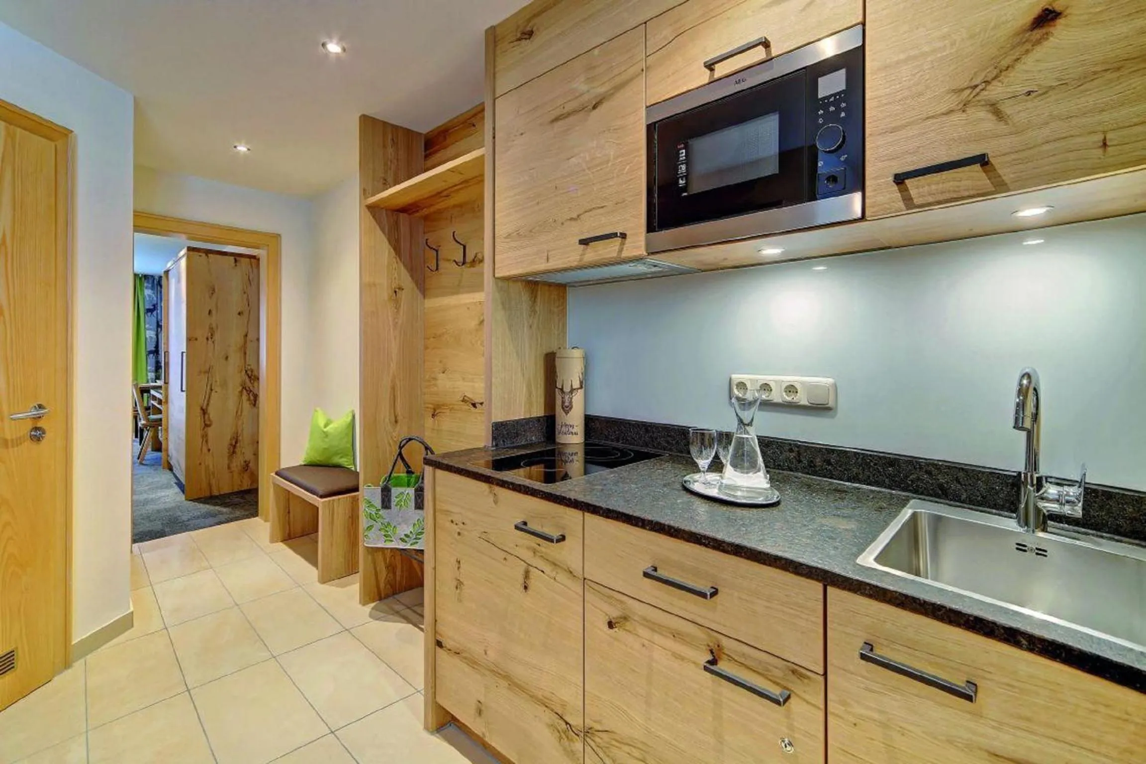 Kitchen or kitchenette in Appart-Hotel Wildererstuben